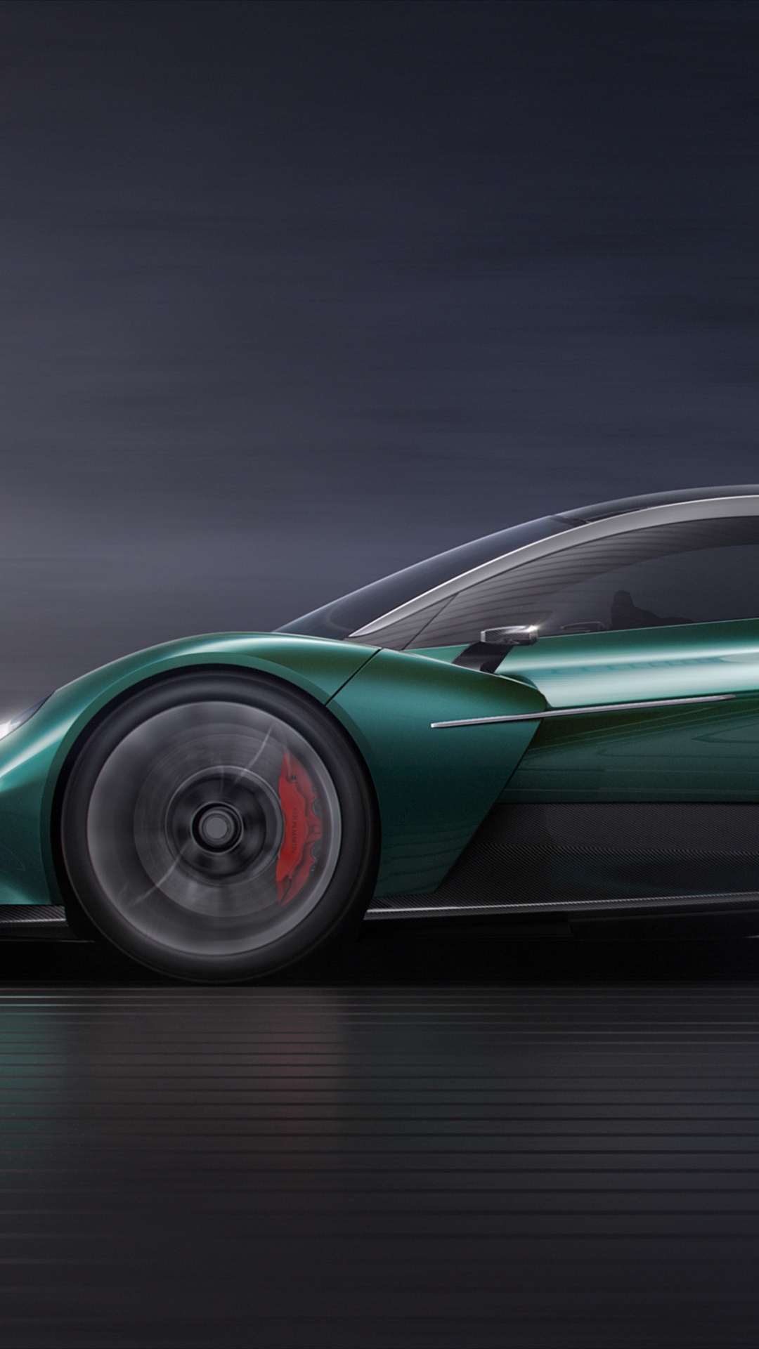 Porsche 911 Verde en Camino Gris. Wallpaper in 1080x1920 Resolution