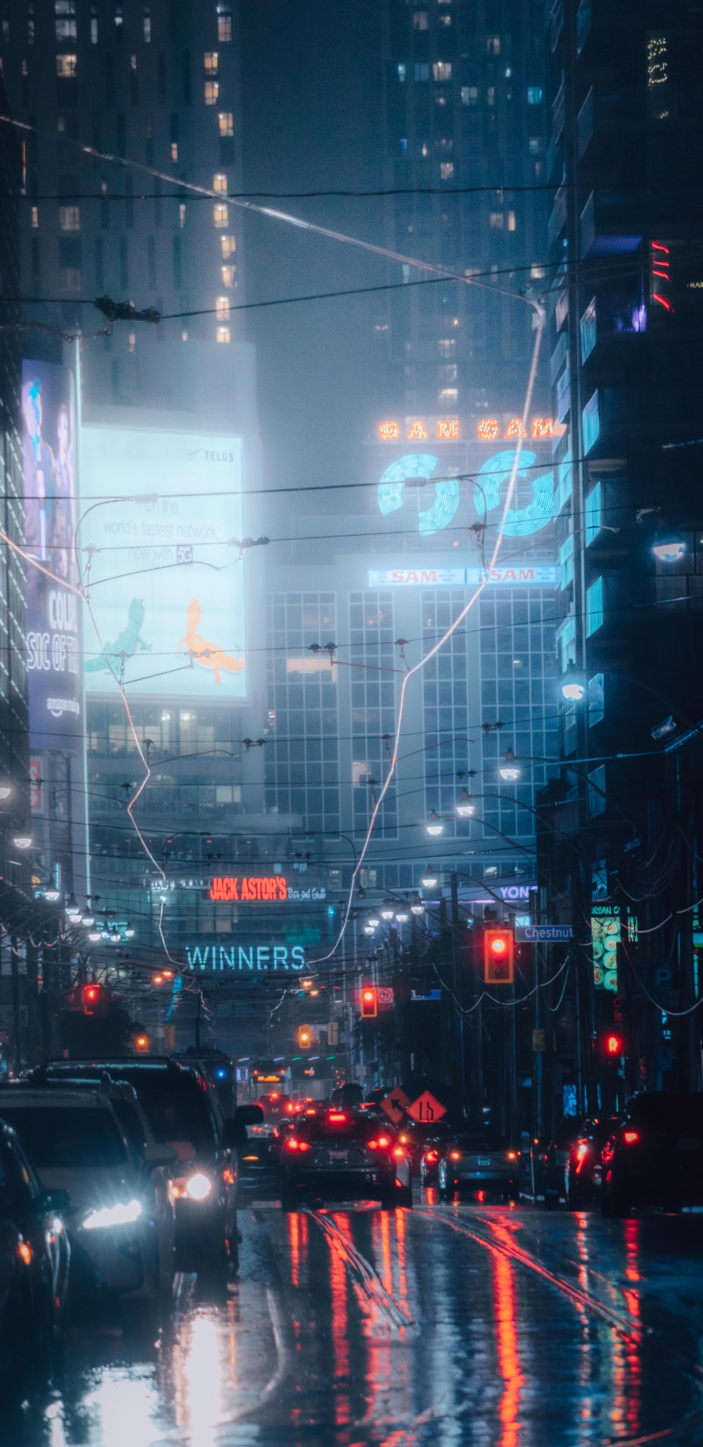 城市景观, 车灯, 光, 基础设施, 窗口 壁纸 1440x2960 允许