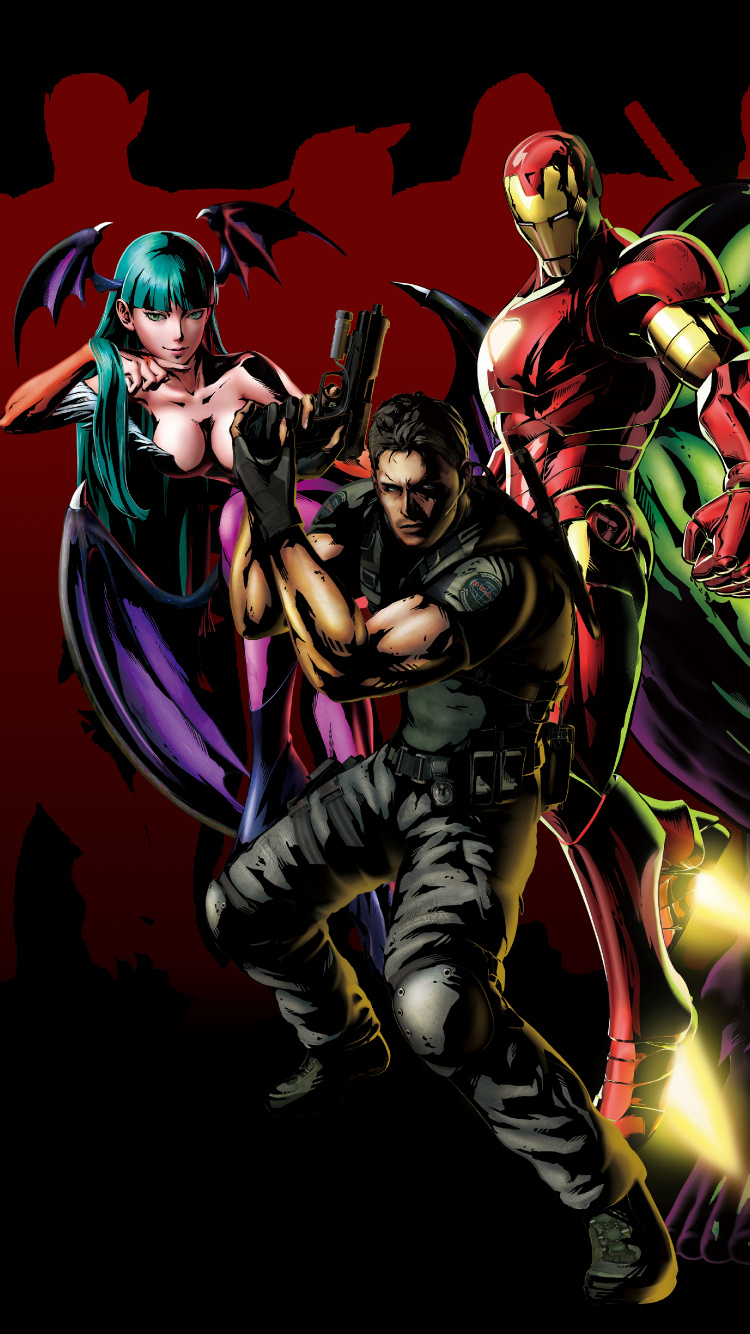 Capcom, Jeu de Combat, Superhero, Héros, Fiction. Wallpaper in 750x1334 Resolution