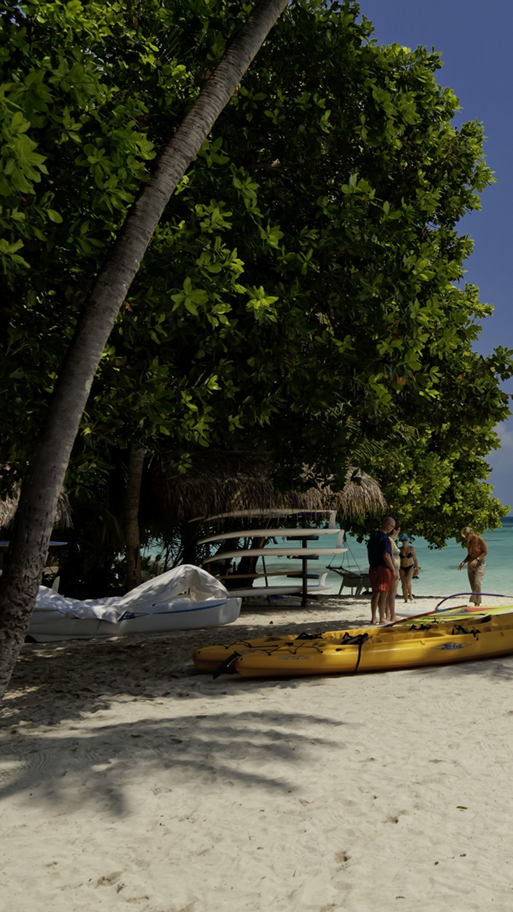 People Riding on Yellow Kayak on Beach During Daytime. Wallpaper in 720x1280 Resolution