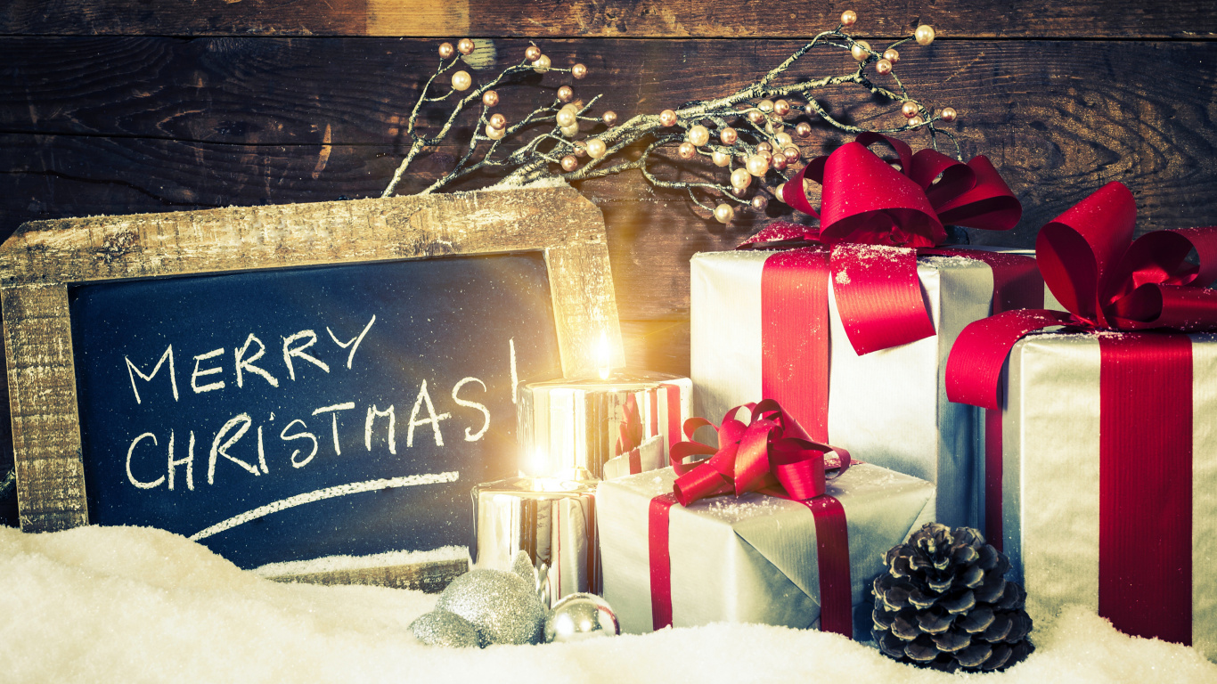 Adorno de Navidad, Regalo de Navidad, Regalo, Nochevieja, Decoración de la Navidad. Wallpaper in 1366x768 Resolution