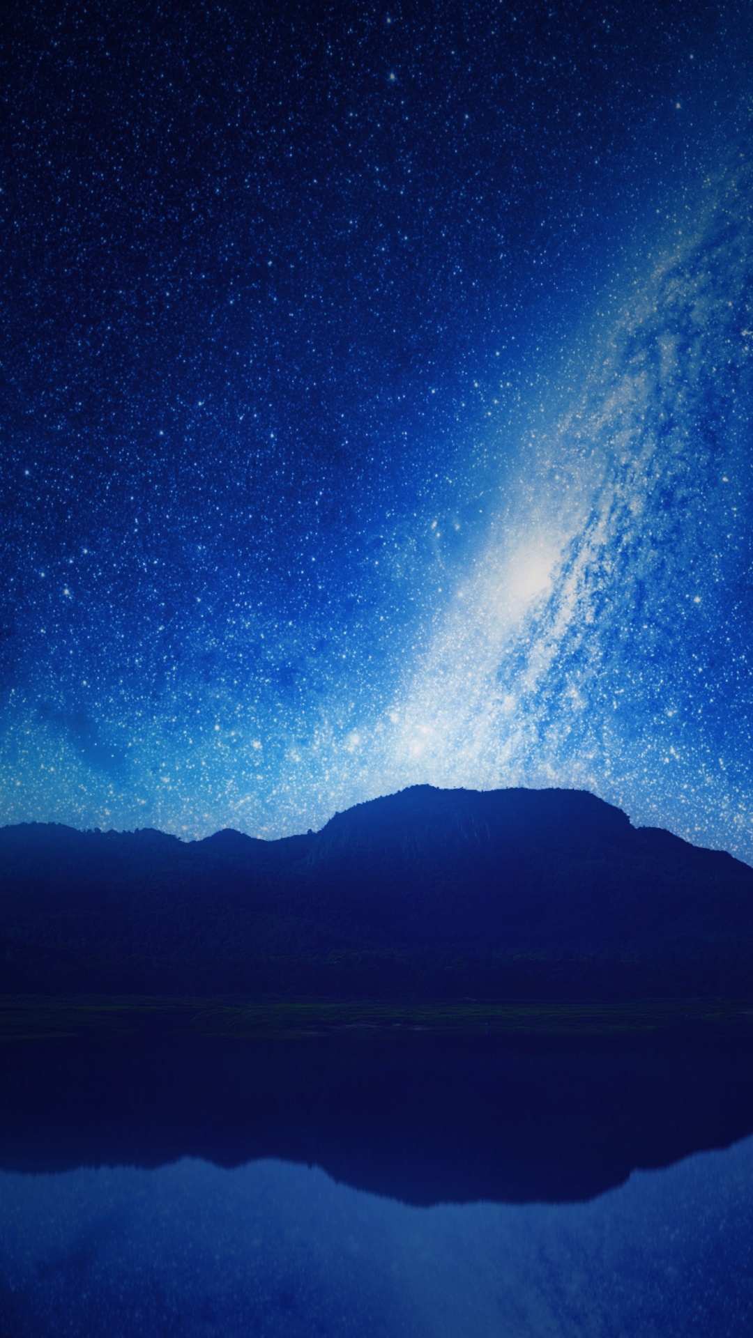 Starry Night Over The Mountains. Wallpaper in 1080x1920 Resolution