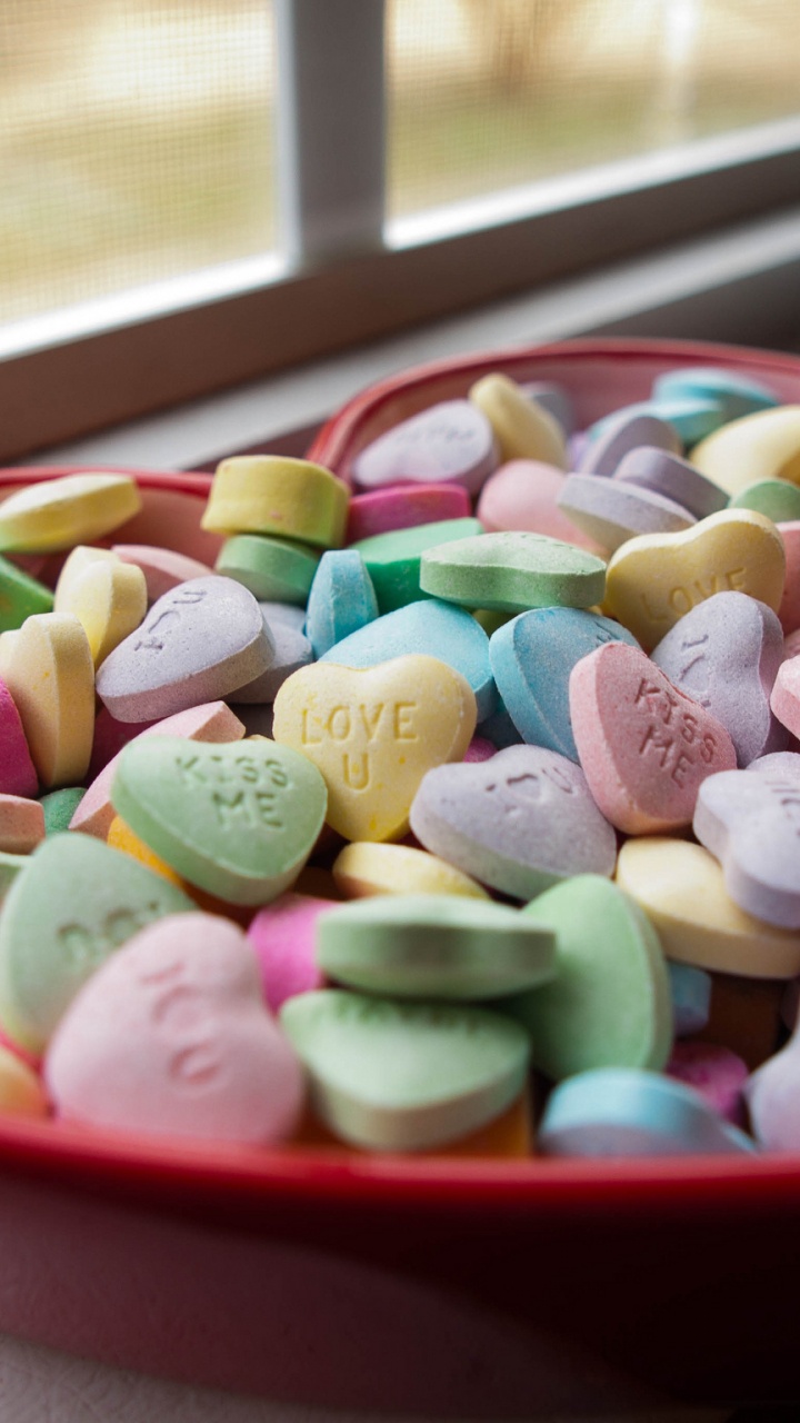 le Jour de Valentines, Cœur, Douceur, Aliment, Guimauve. Wallpaper in 720x1280 Resolution