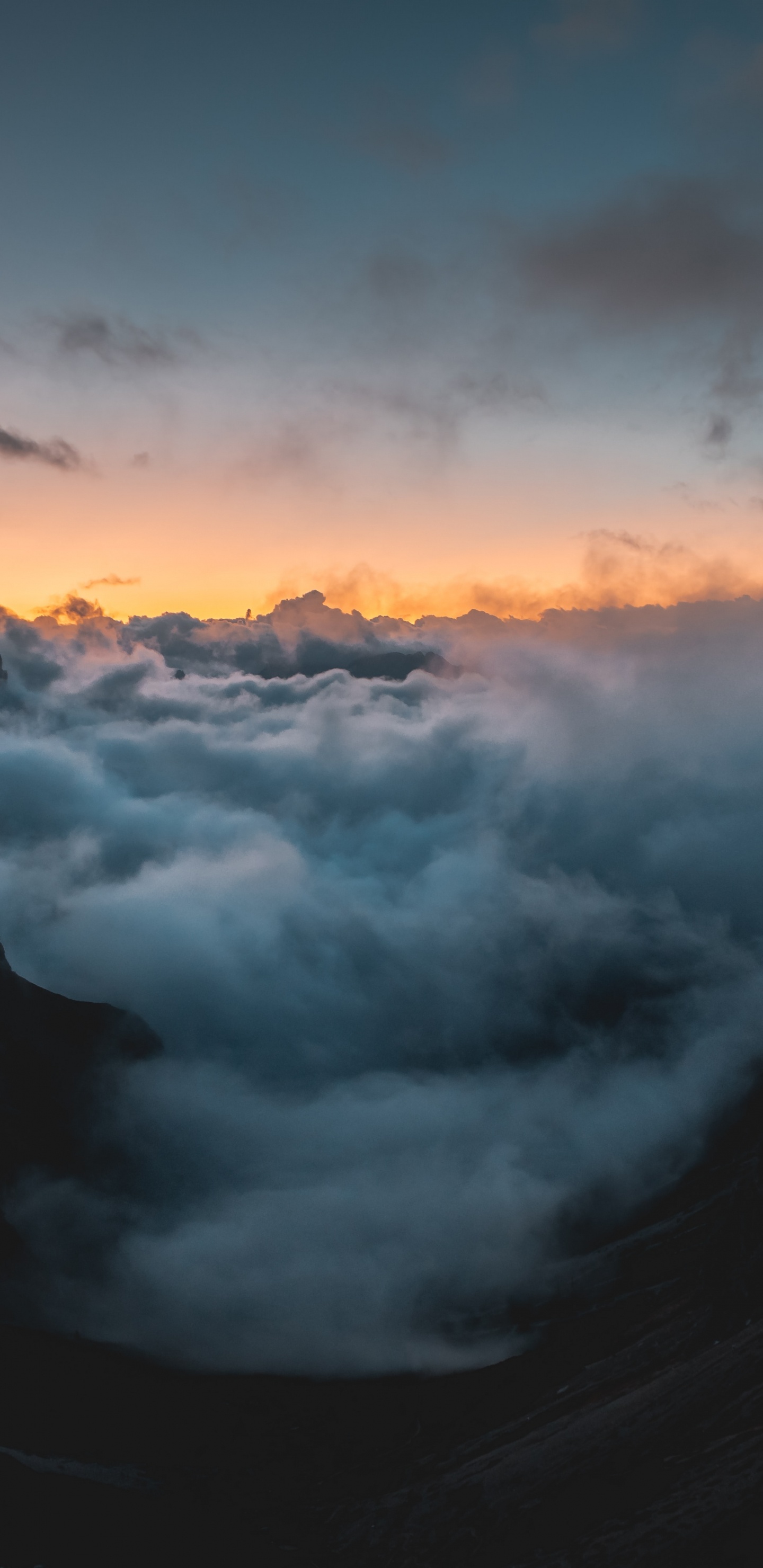 Sunset, Dusk, Cloud, Atmosphere, Cumulus. Wallpaper in 1440x2960 Resolution