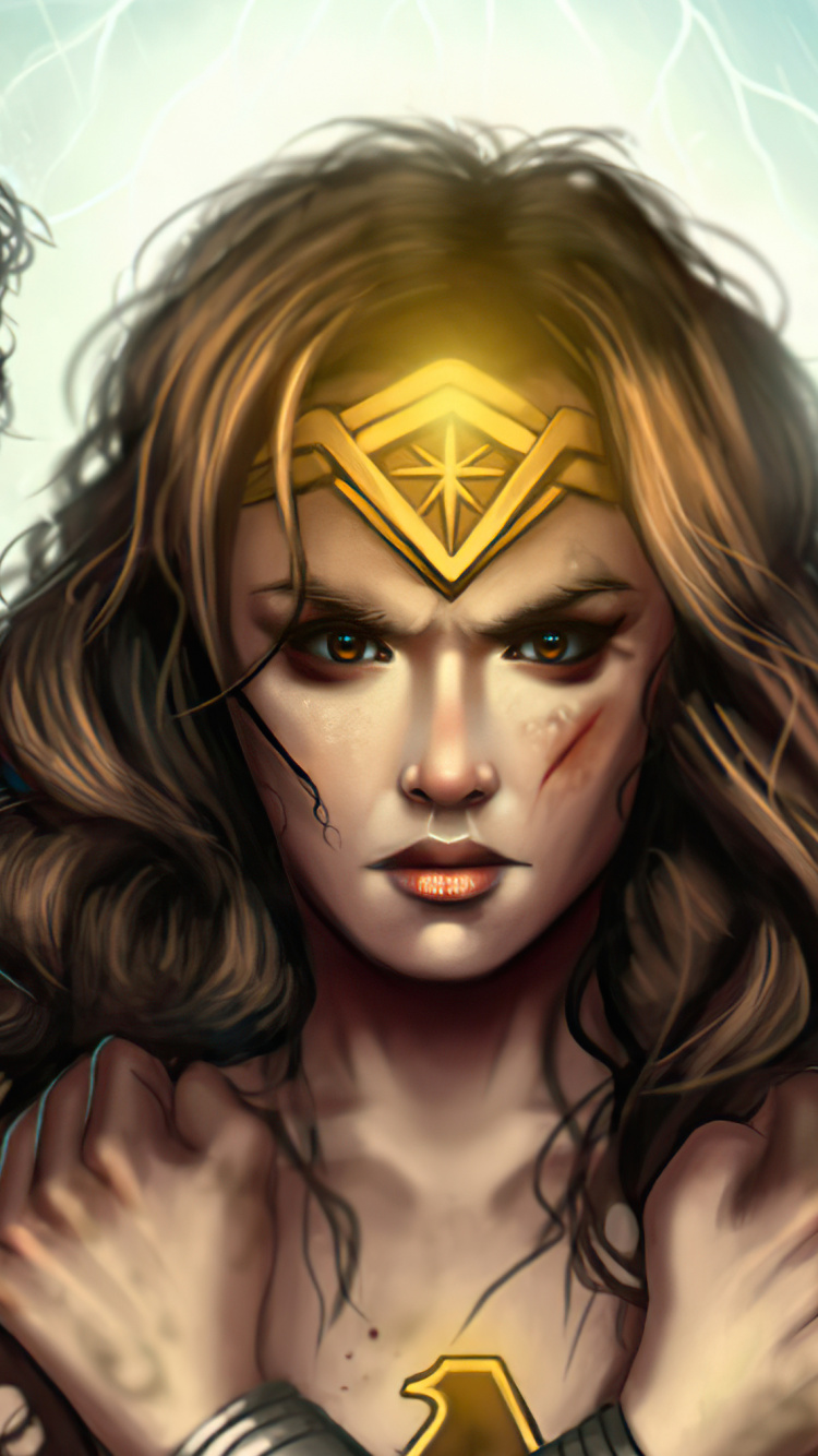 Batman, la Mujer Maravilla, Superman, dc Comics, Ilustración. Wallpaper in 750x1334 Resolution