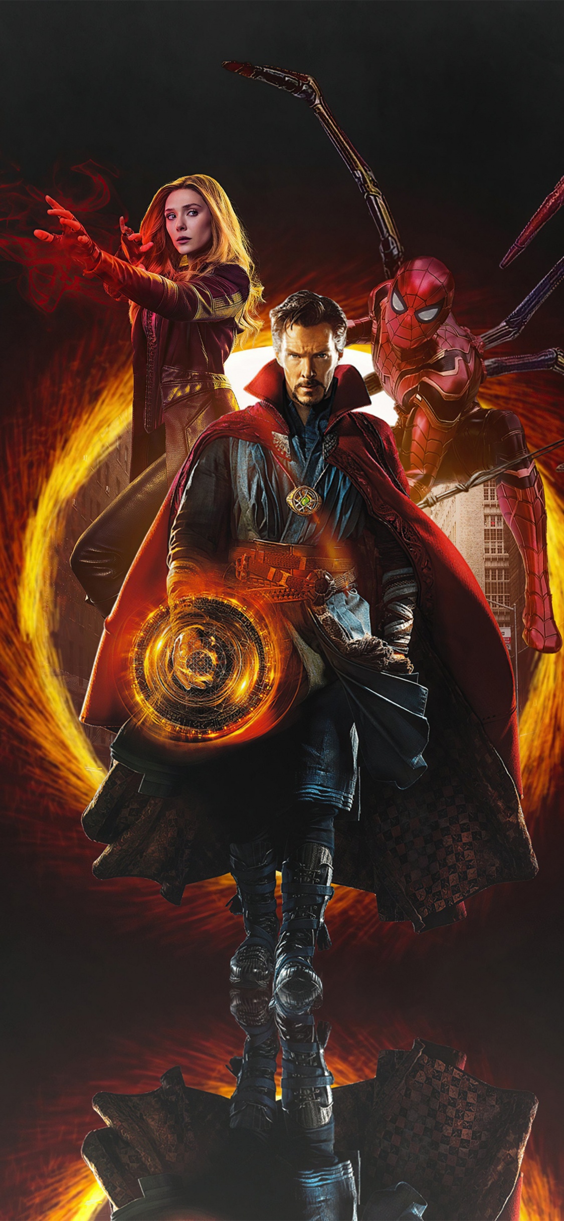 Marvel, Doctor Strange, Vengeur, Wanda Maximoff, Spider-man. Wallpaper in 1125x2436 Resolution