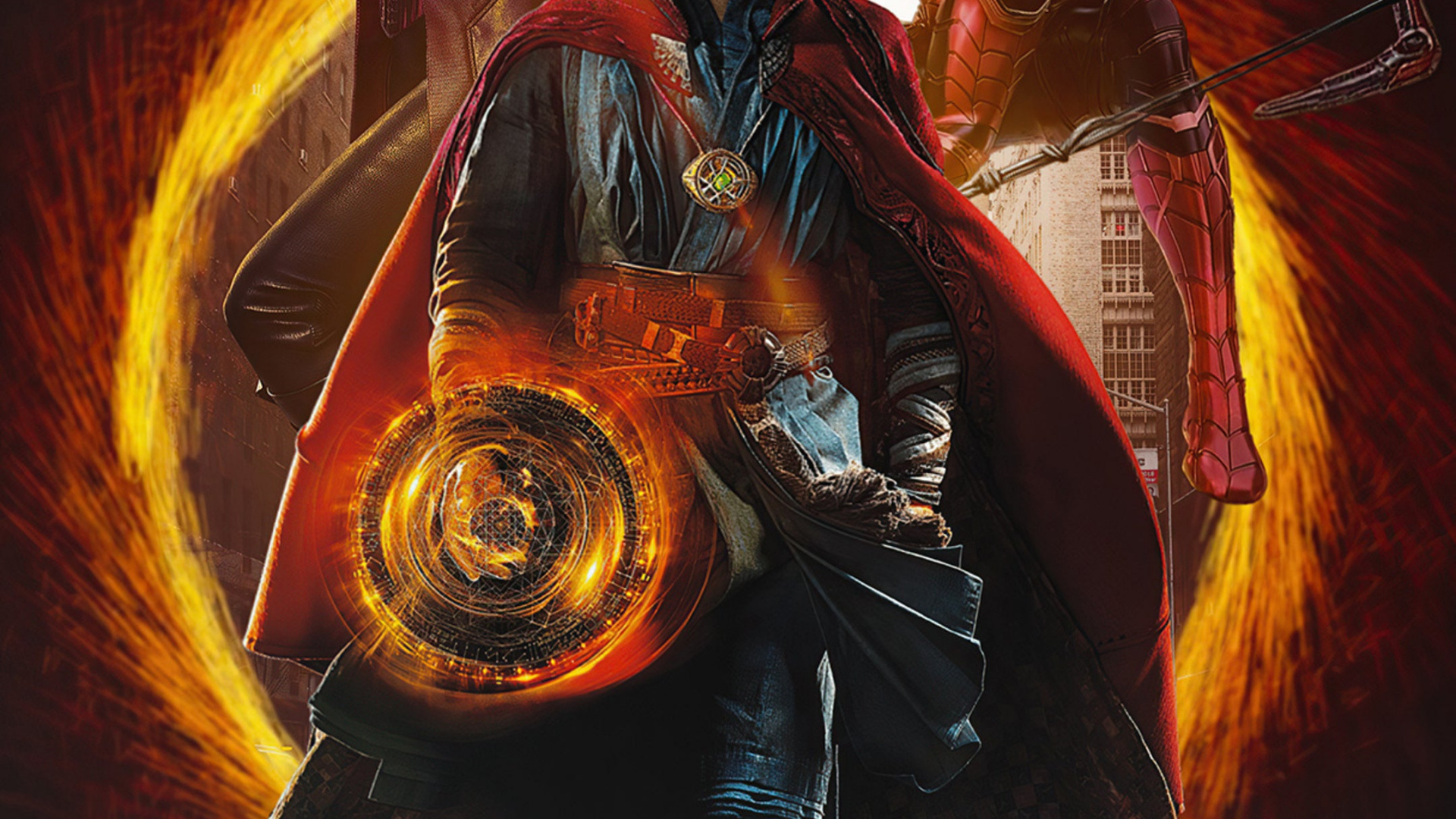 Marvel, Doctor Strange, Vengeur, Wanda Maximoff, Spider-man. Wallpaper in 1920x1080 Resolution