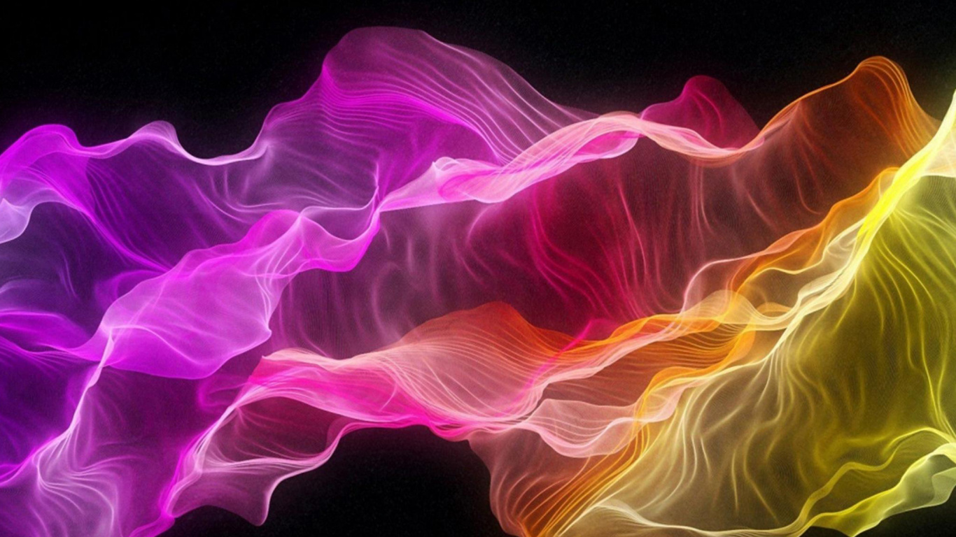 Purple and Orange Smoke Illustration. Wallpaper in 1366x768 Resolution