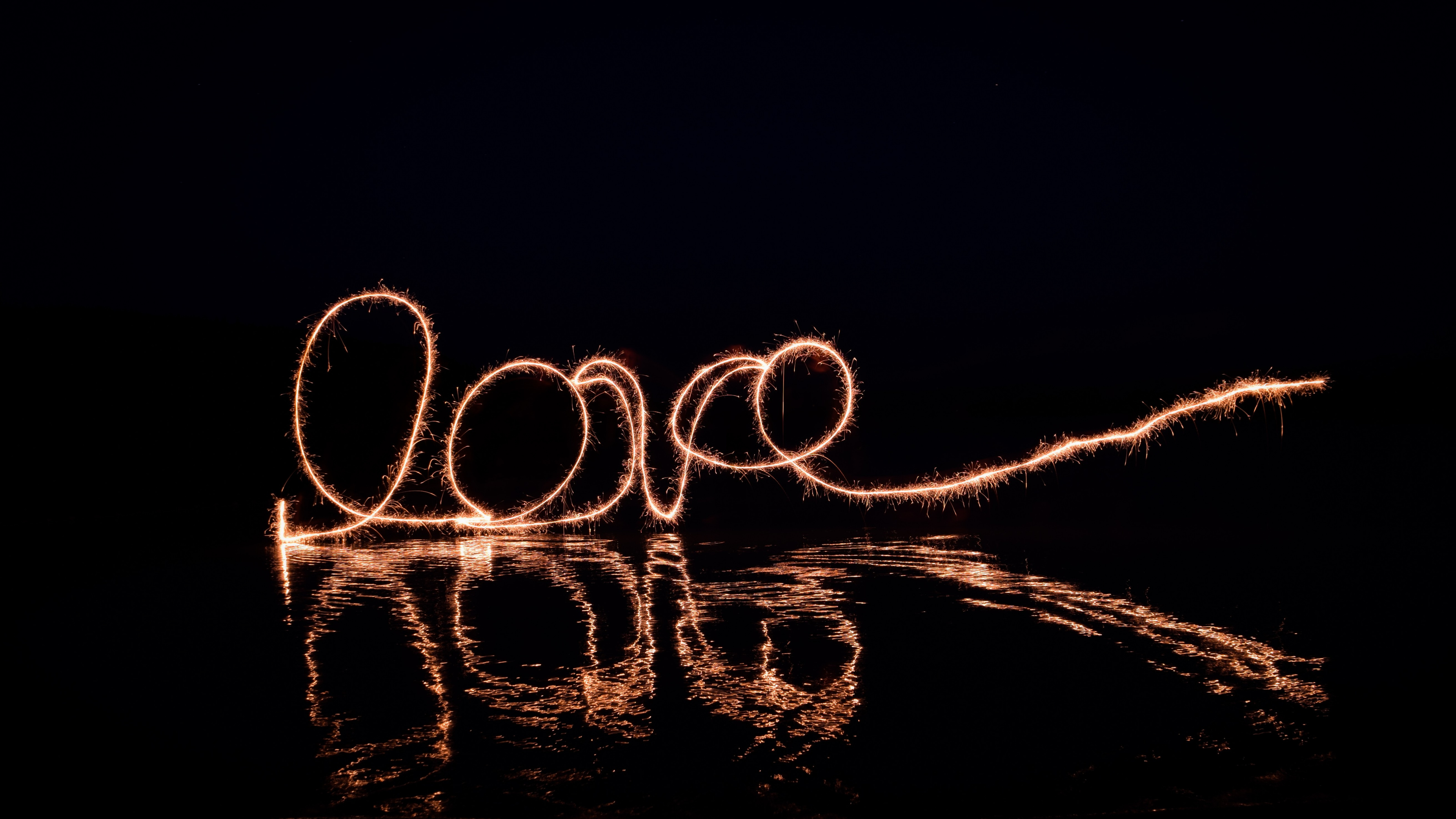 Light Painting, Light, Exposure, Text, Love. Wallpaper in 3840x2160 Resolution