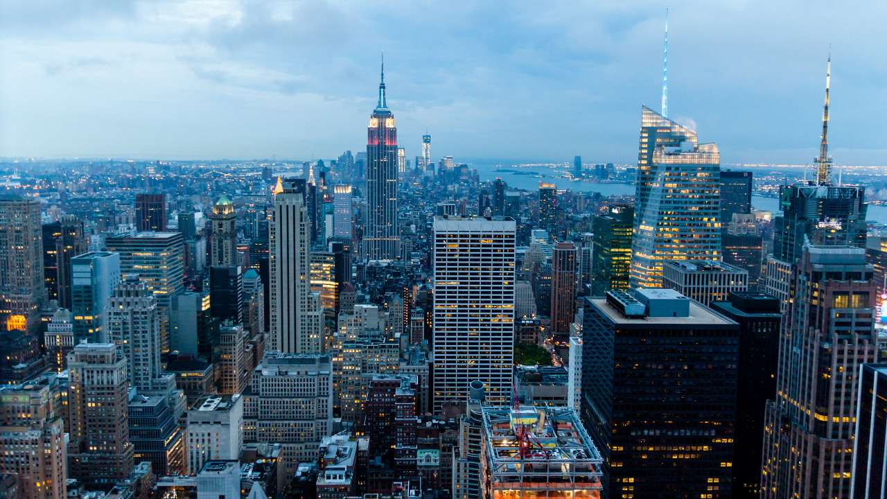 Top of The Rock, Cloud, Skyscraper, Building, Property. Wallpaper in 1280x720 Resolution