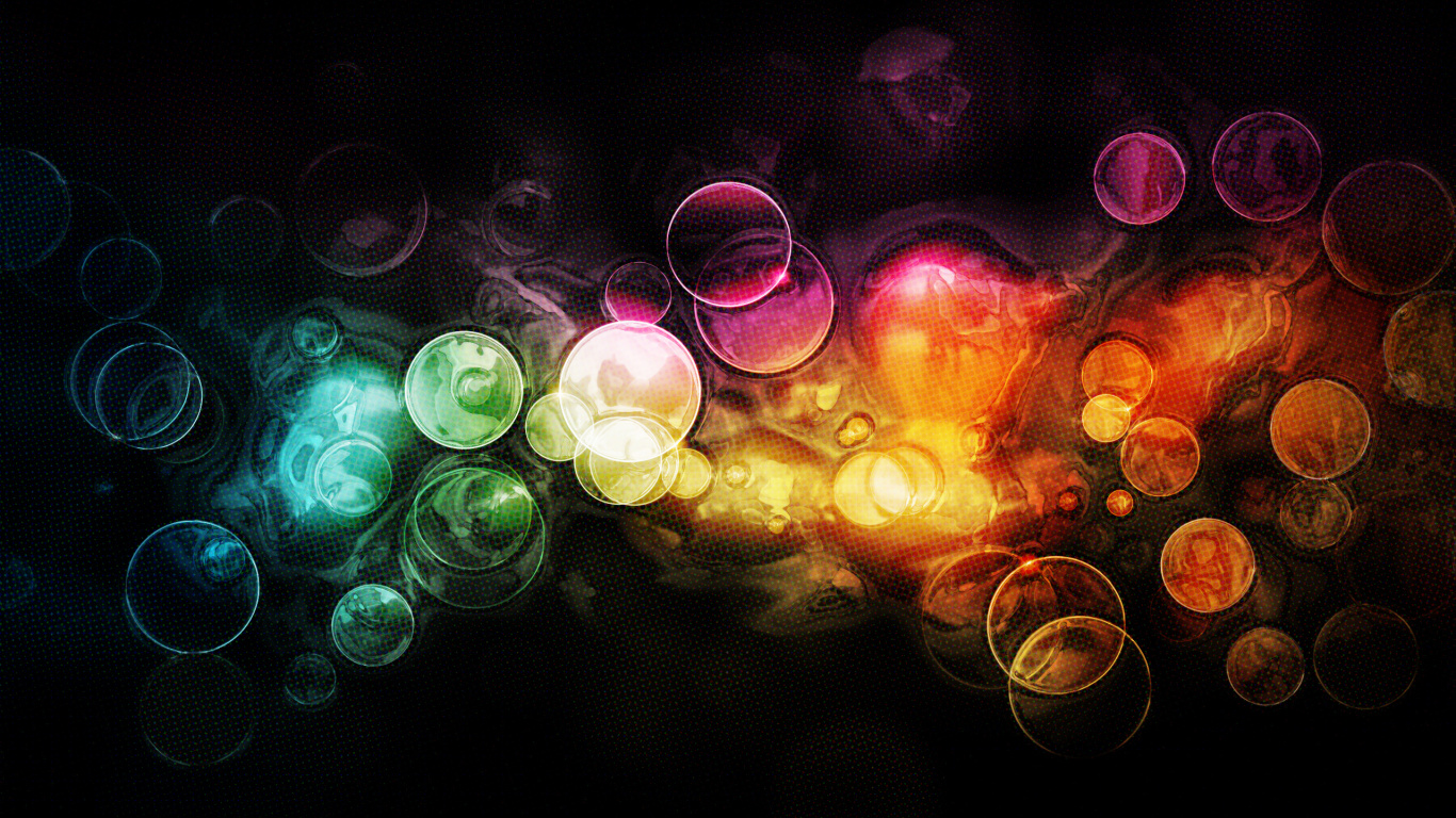 Luces Verdes Rojas y Azules. Wallpaper in 1366x768 Resolution