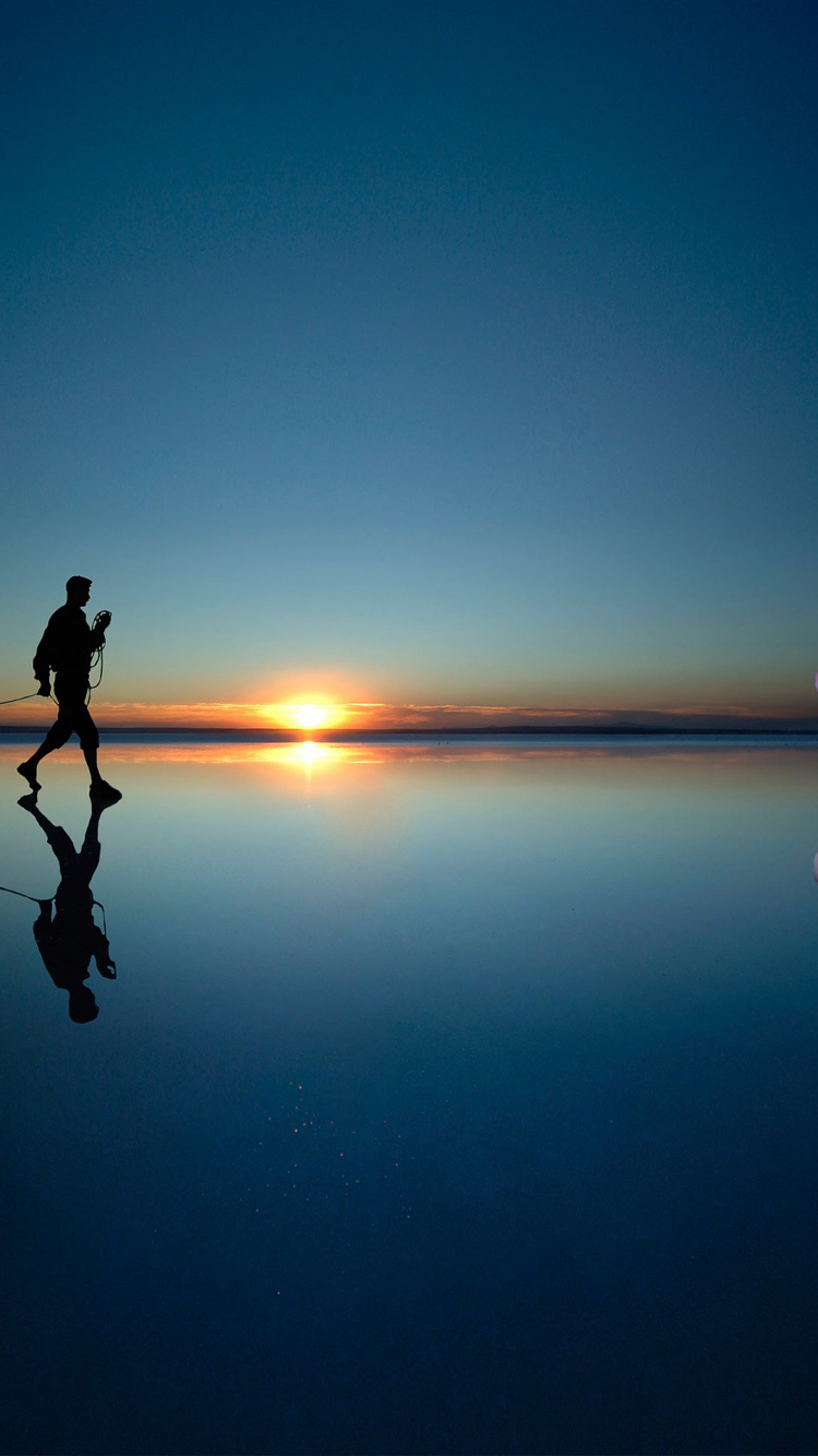 ZTE, ZTE Axon M, Wasser, Reflexion, Sonnenuntergang. Wallpaper in 750x1334 Resolution