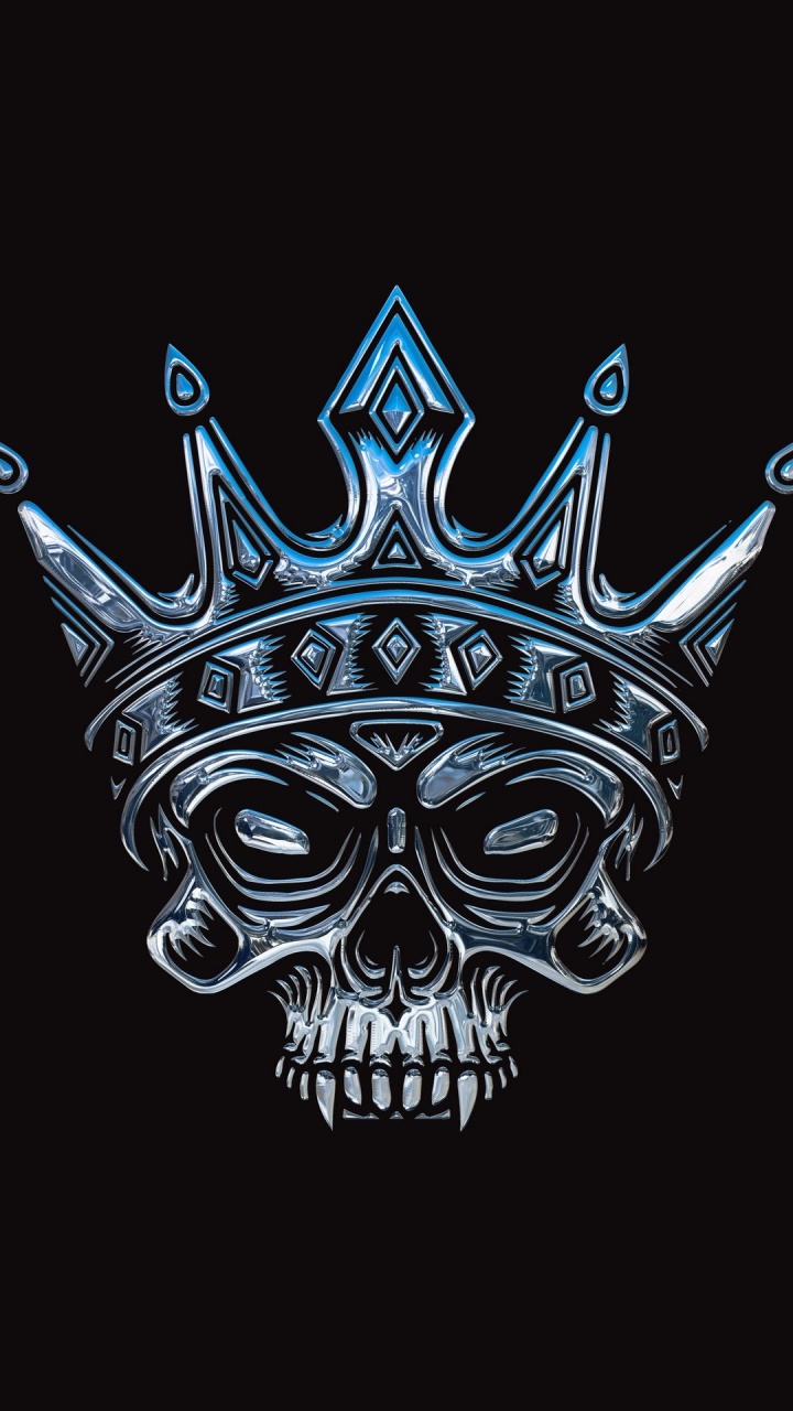 Crâne, Graphisme, Logo, Manche, Symétrie. Wallpaper in 720x1280 Resolution