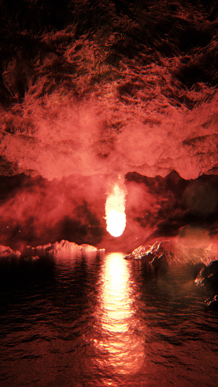 热, 火焰, 熔岩, 空间, 爆炸 壁纸 750x1334 允许