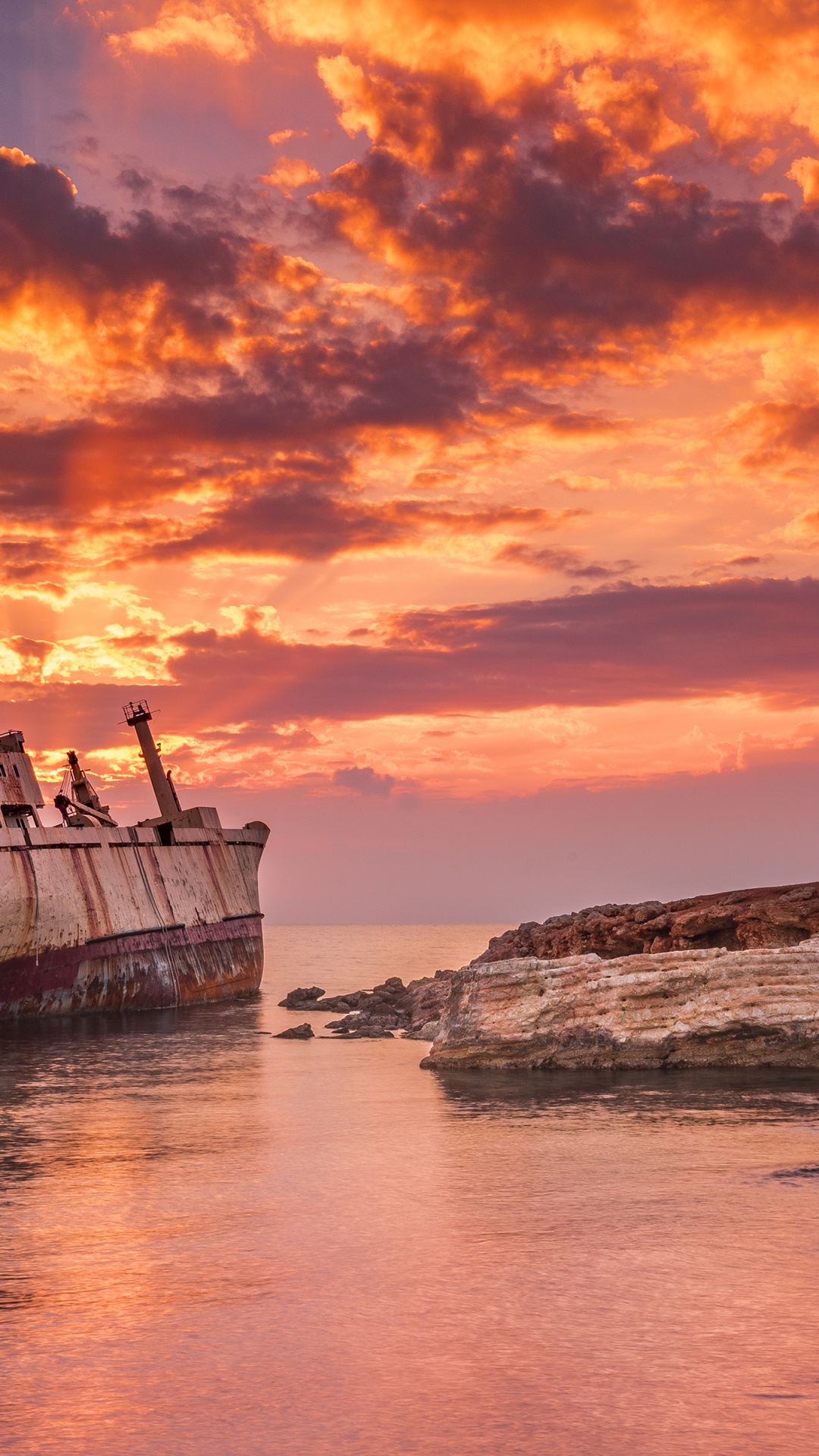 Ship, Shipwreck, Sea, Navagio, Edro Iii Shipwreck. Wallpaper in 1080x1920 Resolution