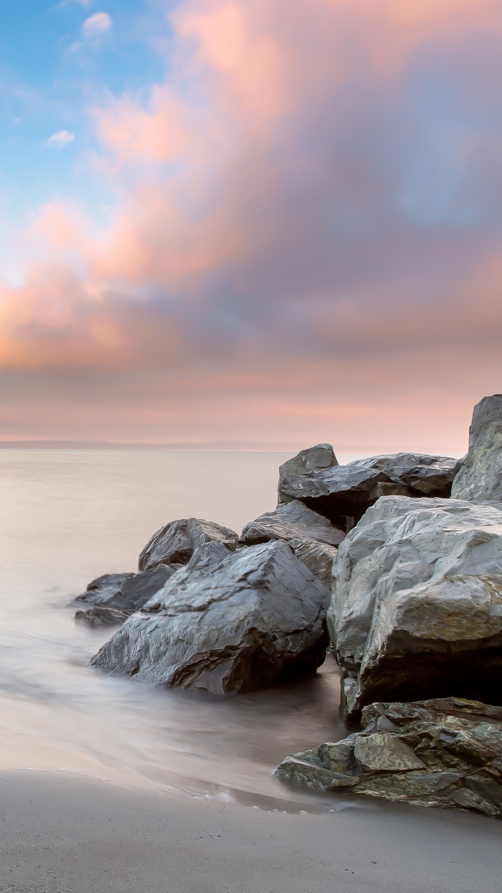 Beach, Sky, Cloud, Morning, Sunset. Wallpaper in 720x1280 Resolution