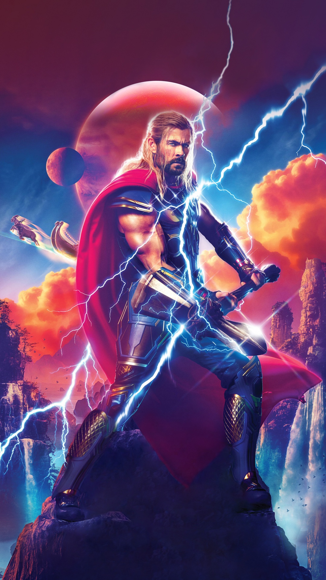 Gorr The God Butcher, Jane Foster, Korg, Poster, Marvel Studios. Wallpaper in 1080x1920 Resolution