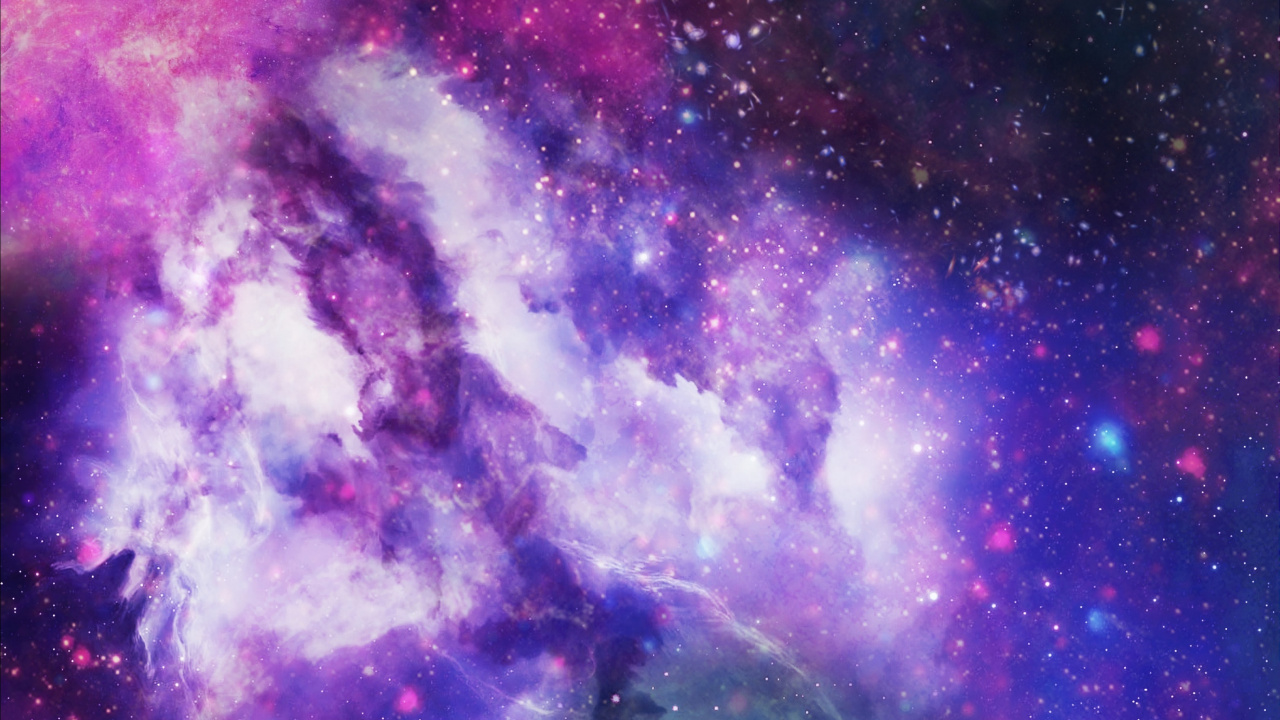 Purple and Blue Galaxy Illustration. Wallpaper in 1280x720 Resolution