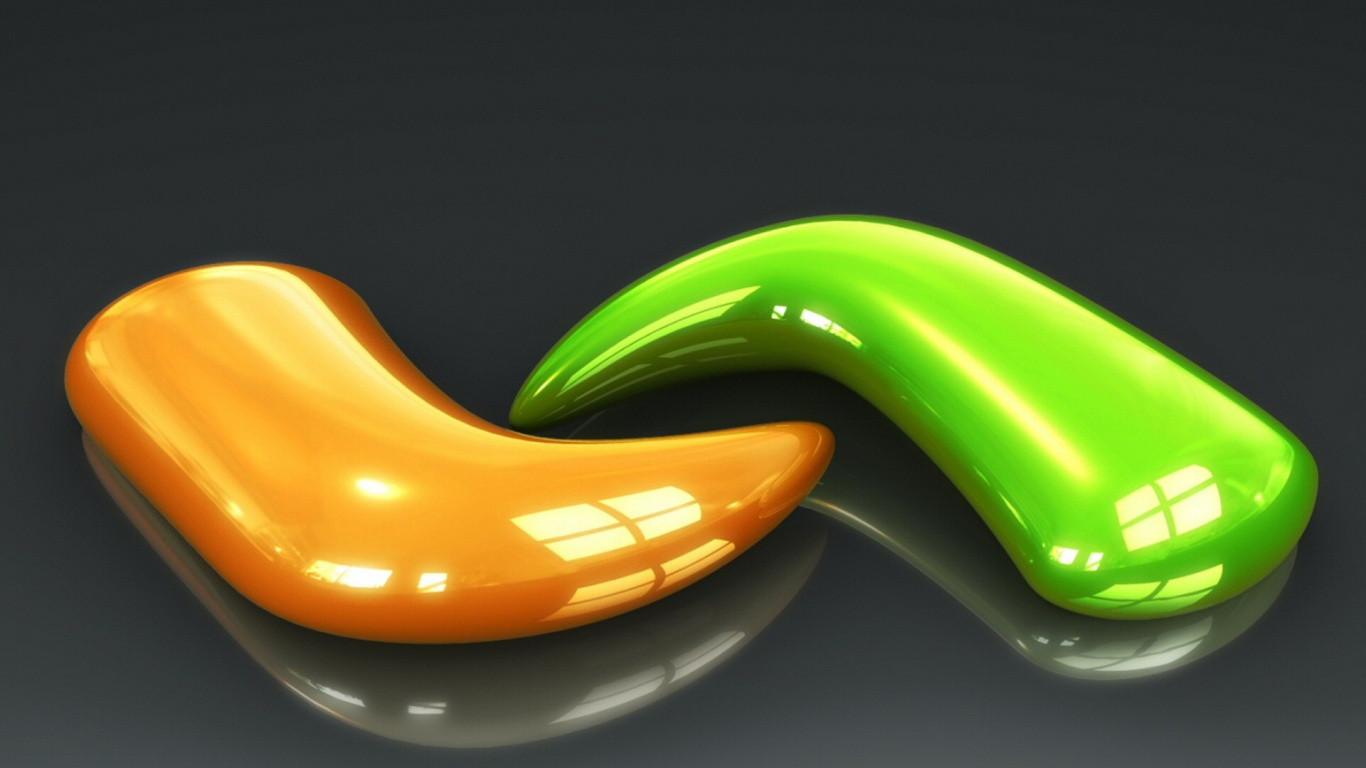 Pintura Abstracta Verde Amarillo y Naranja. Wallpaper in 1366x768 Resolution