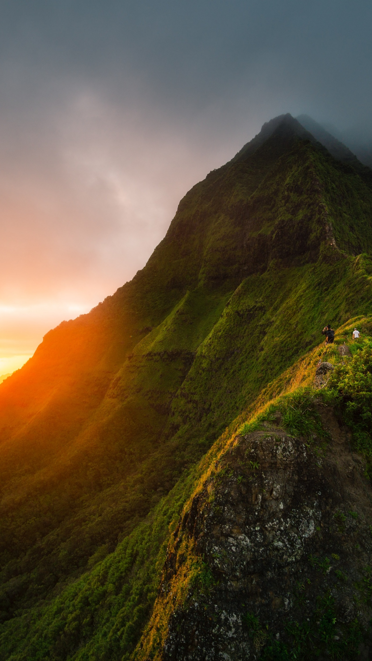 Mountain, Cloud, Natural Landscape, Slope, Highland. Wallpaper in 1440x2560 Resolution