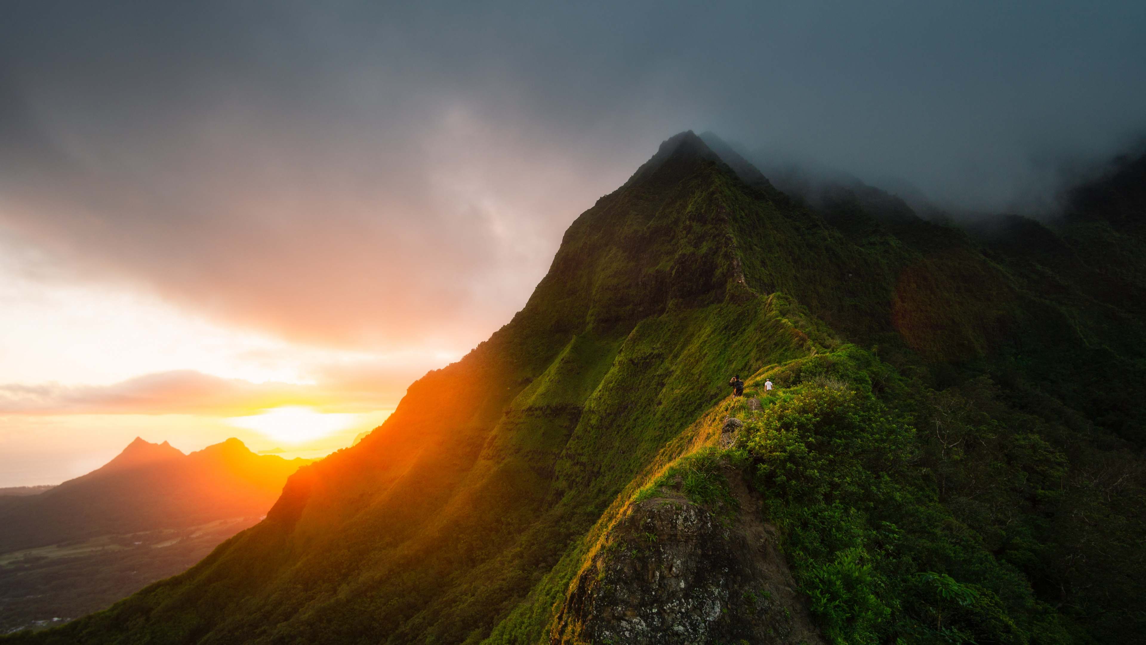 Mountain, Cloud, Natural Landscape, Slope, Highland. Wallpaper in 3840x2160 Resolution