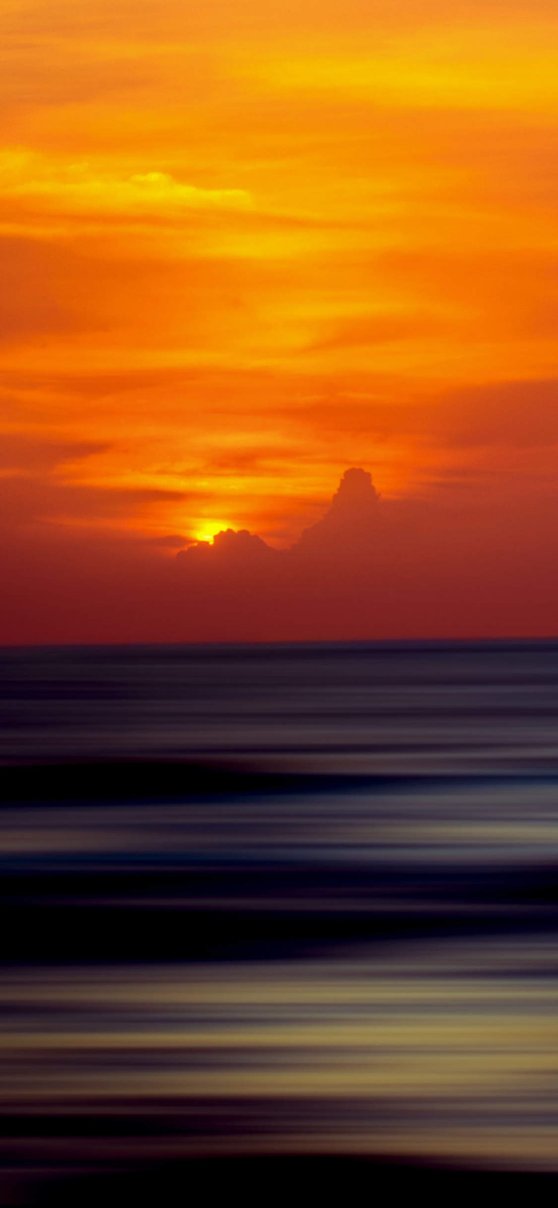 Sunset, Horizon, Afterglow, Sunrise, Sea. Wallpaper in 1125x2436 Resolution