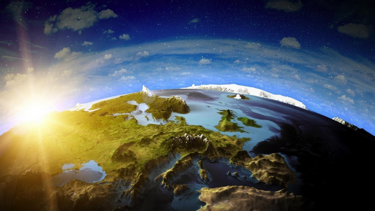 Earth, Atmosphere, World, Space, Planet. Wallpaper in 1280x720 Resolution