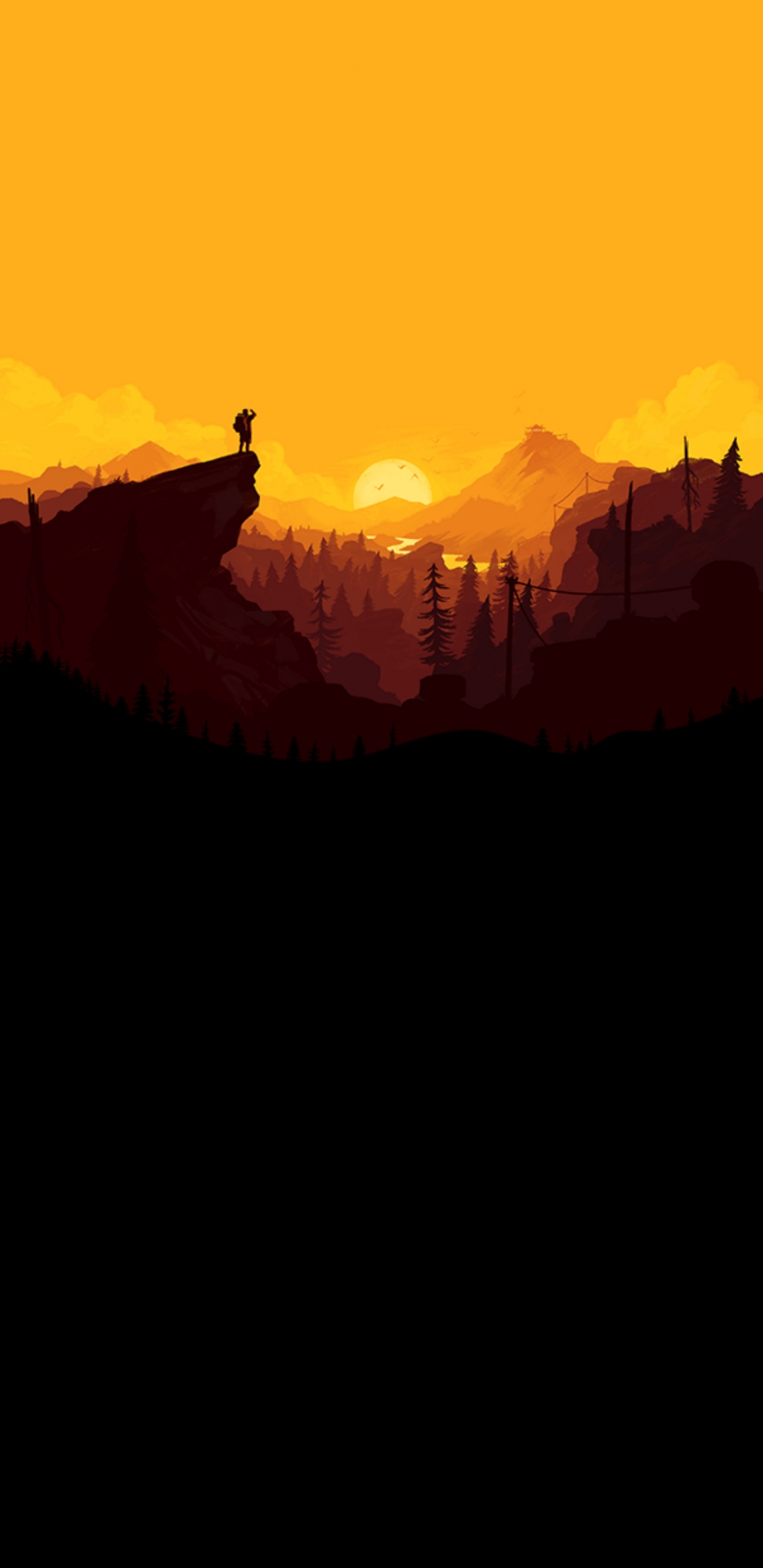 Ambiente, Montaña, Paisaje Natural, Afterglow, Highland. Wallpaper in 1440x2960 Resolution