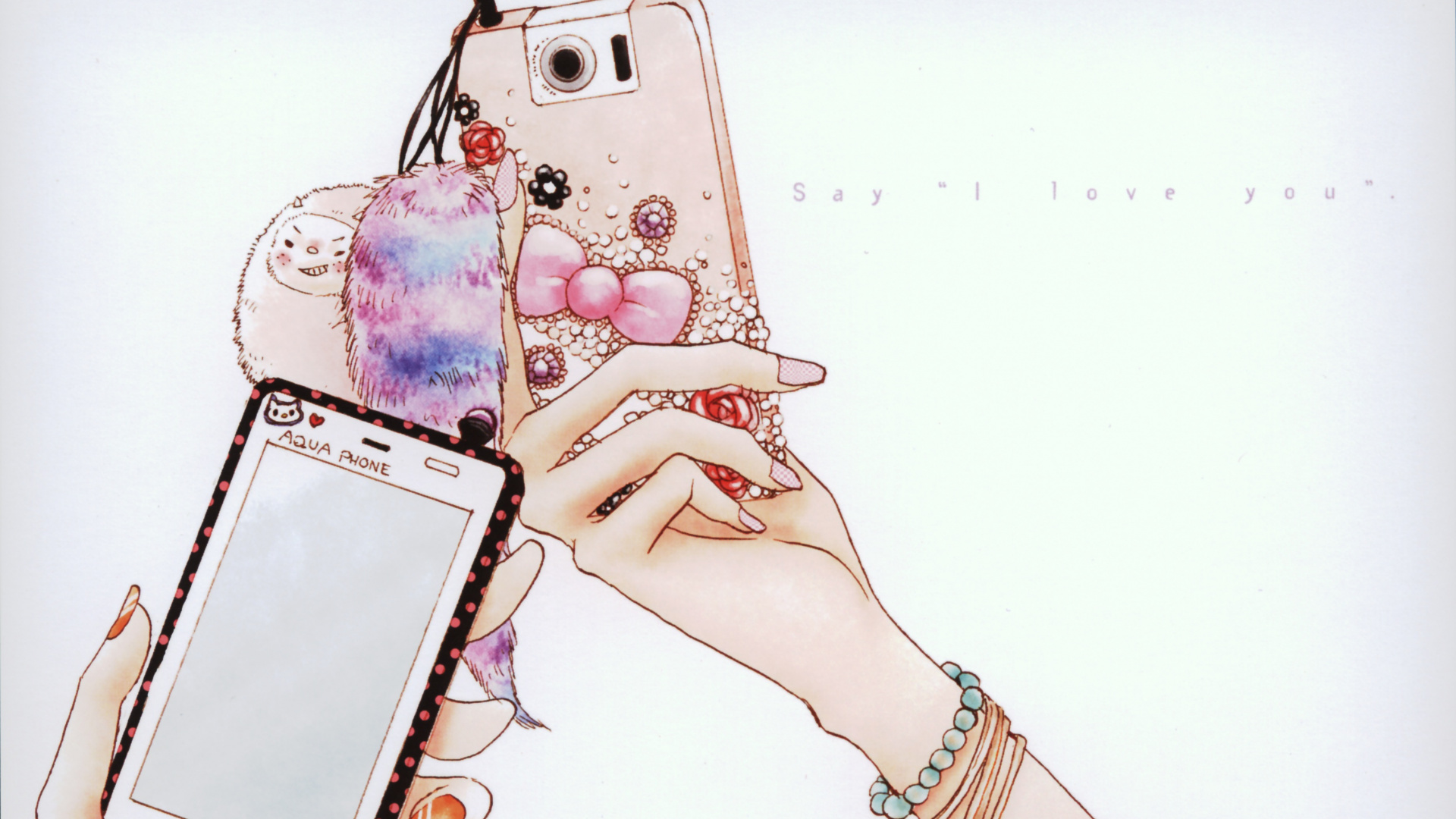 Woman Holding Iphone 6 With White and Pink Case. Wallpaper in 1920x1080 Resolution