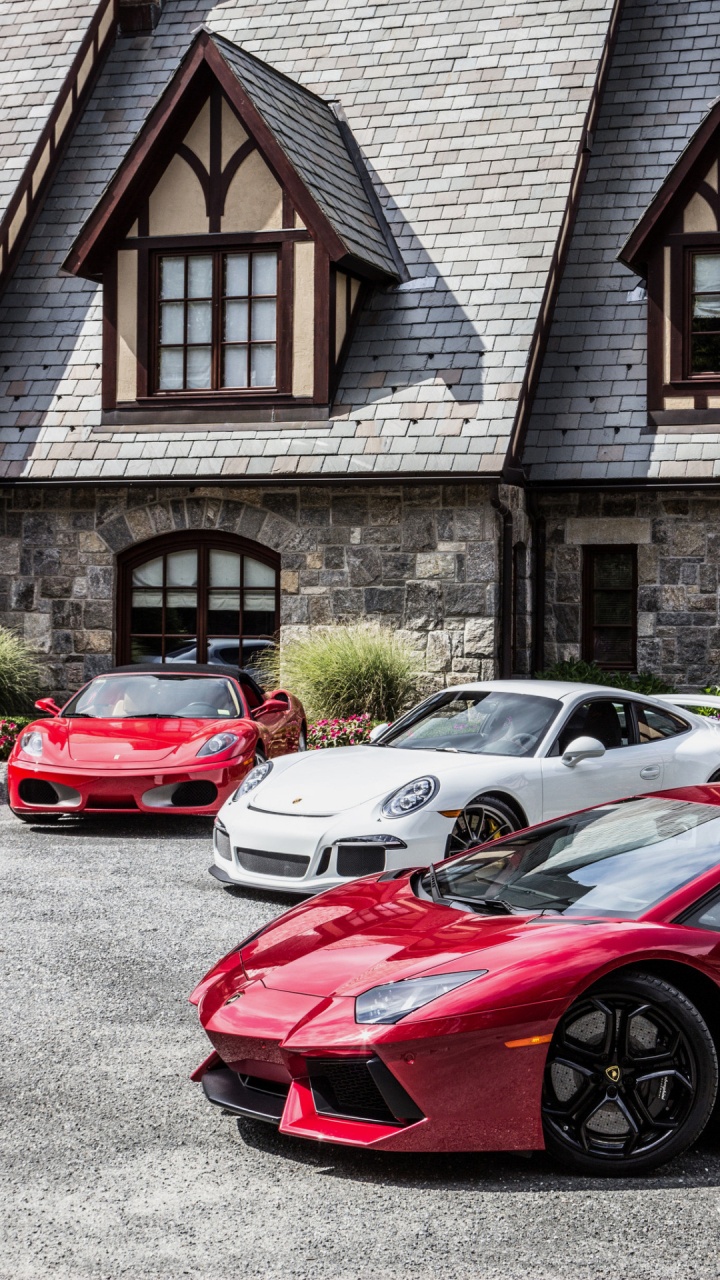 Luxusauto, Car, Sportwagen, Ferrari F430, Porsche 918 Spyder. Wallpaper in 720x1280 Resolution