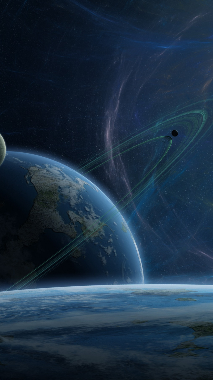 Windows10, Microsoft Windows, 空间, Windows7, 外层空间 壁纸 750x1334 允许