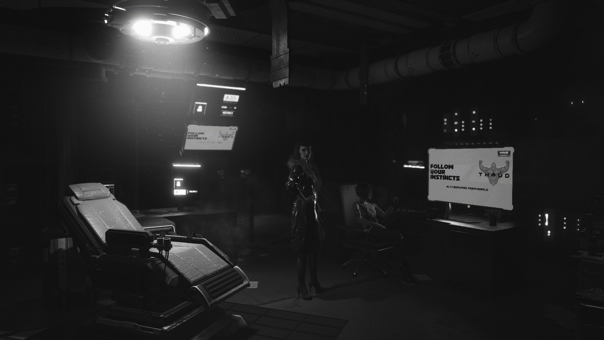 Cyberpunk, Cyberpunk 2077, Cyberpunk 2020, Monocromo, Luminaria. Wallpaper in 1920x1080 Resolution