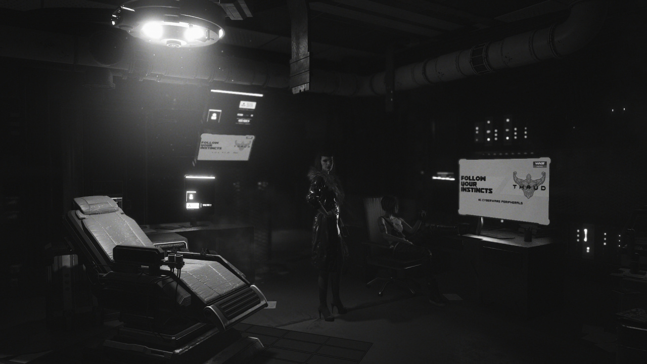 Cyberpunk, Cyberpunk 2077, Cyberpunk 2020, Obscurité, Monochrome. Wallpaper in 1280x720 Resolution