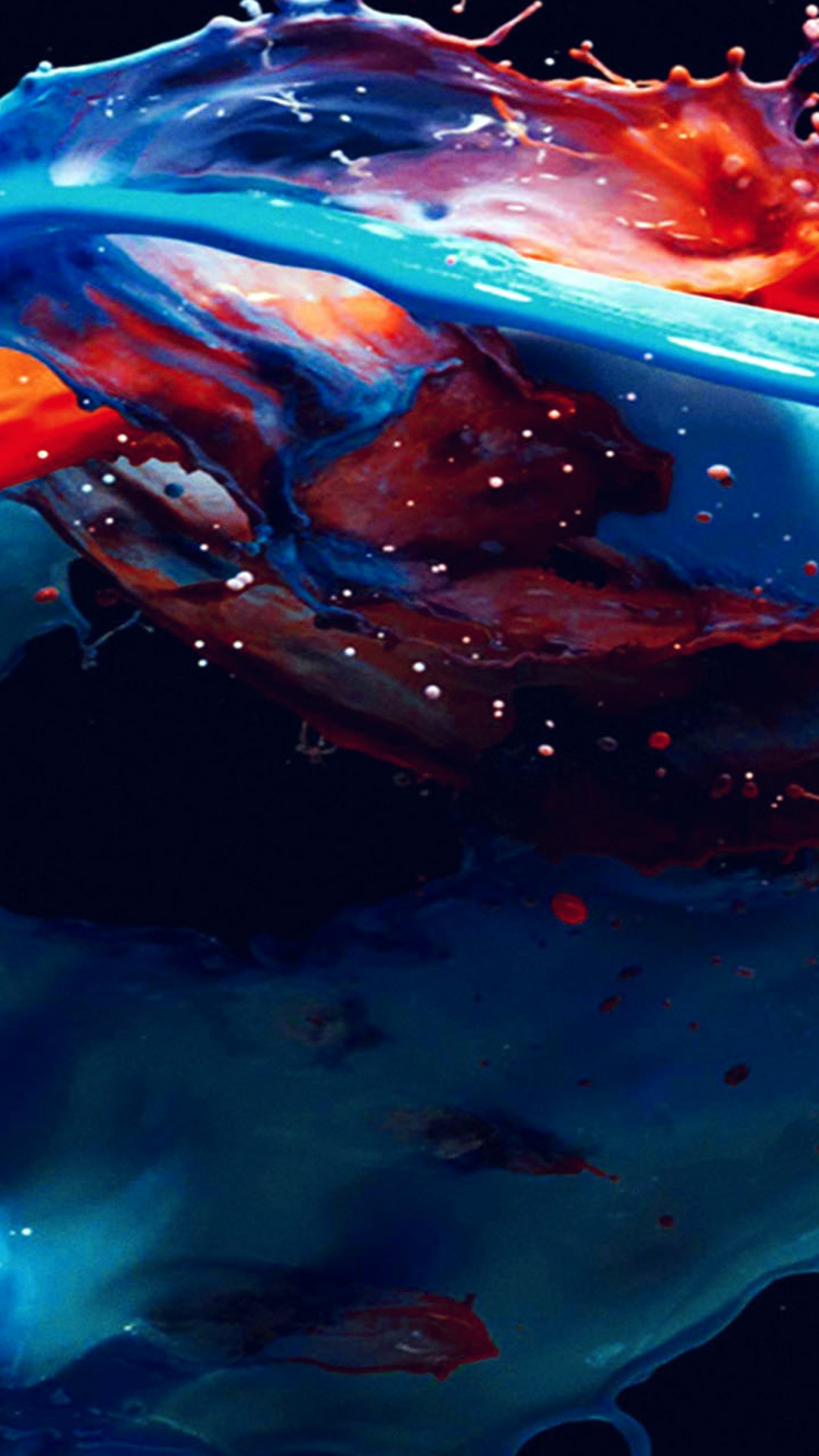 Pintura Abstracta Azul Rojo y Blanco. Wallpaper in 1080x1920 Resolution