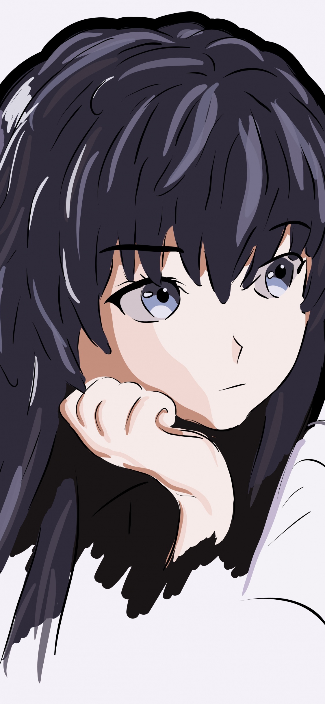 Personaje de Anime Masculino de Pelo Negro. Wallpaper in 1125x2436 Resolution