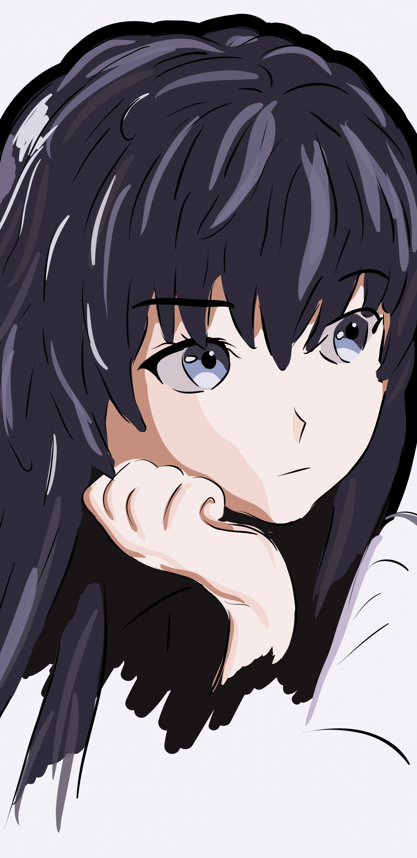 Personaje de Anime Masculino de Pelo Negro. Wallpaper in 1440x2960 Resolution