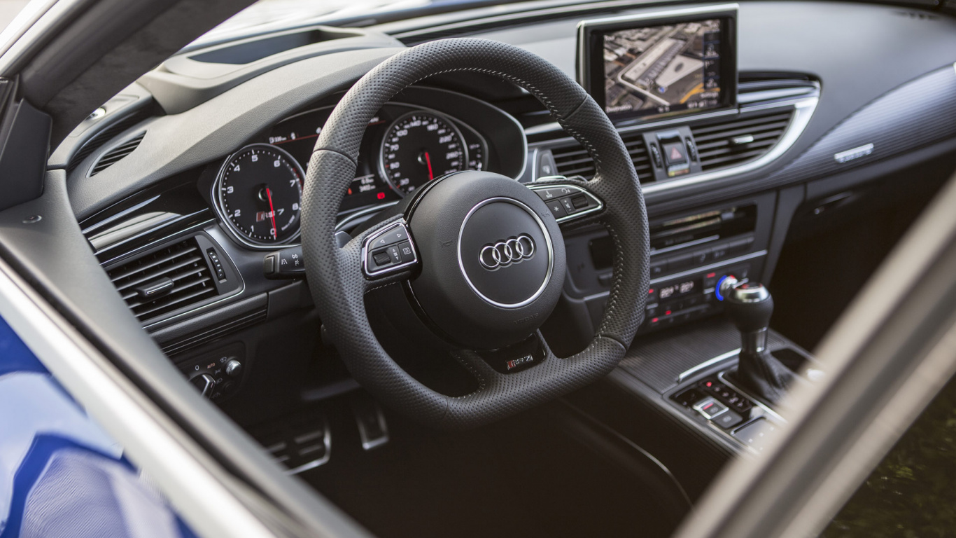 Black Mercedes Benz Steering Wheel. Wallpaper in 1366x768 Resolution