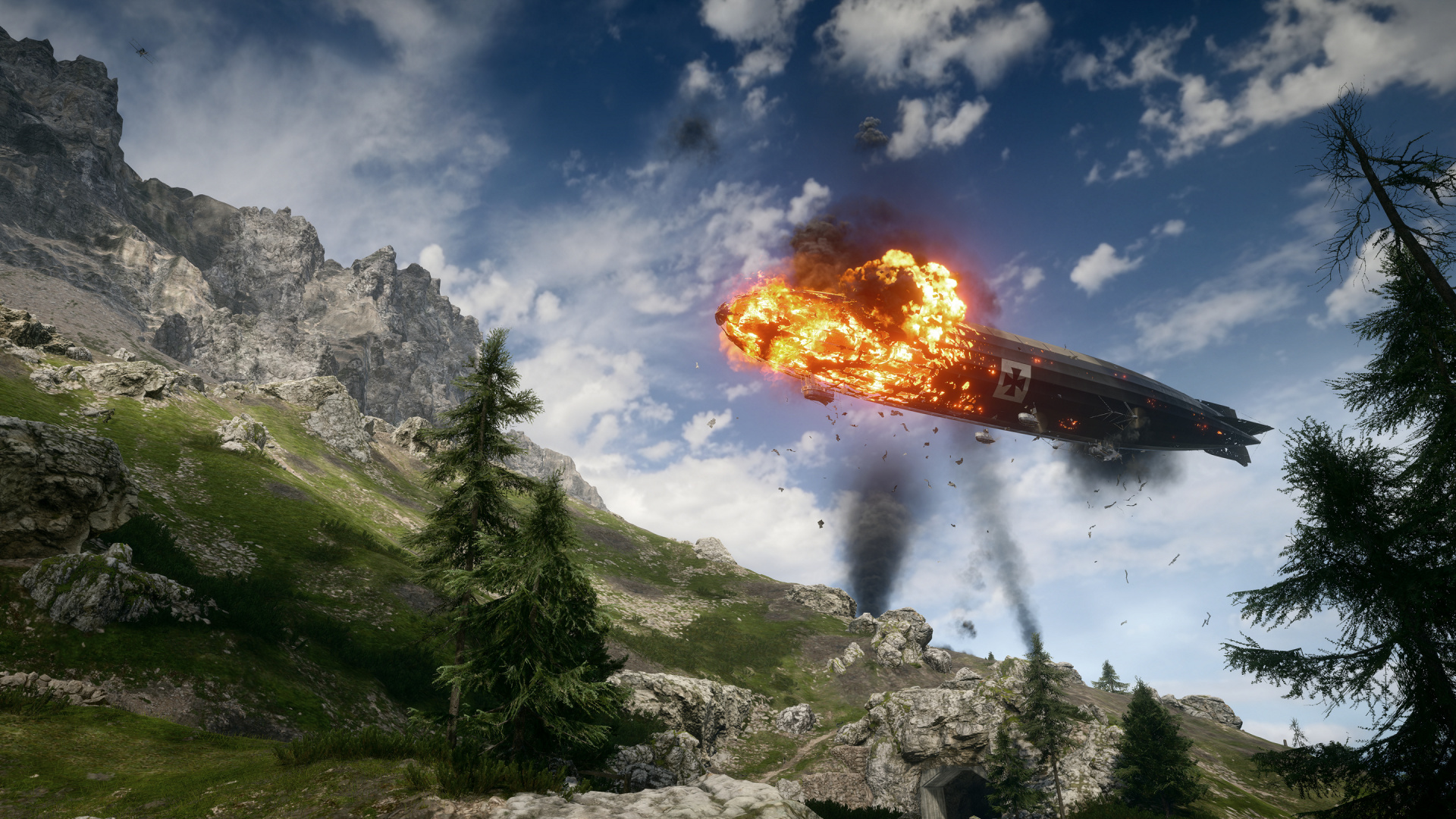 Árboles Verdes en la Montaña Bajo un Cielo Azul Durante el Día. Wallpaper in 1920x1080 Resolution