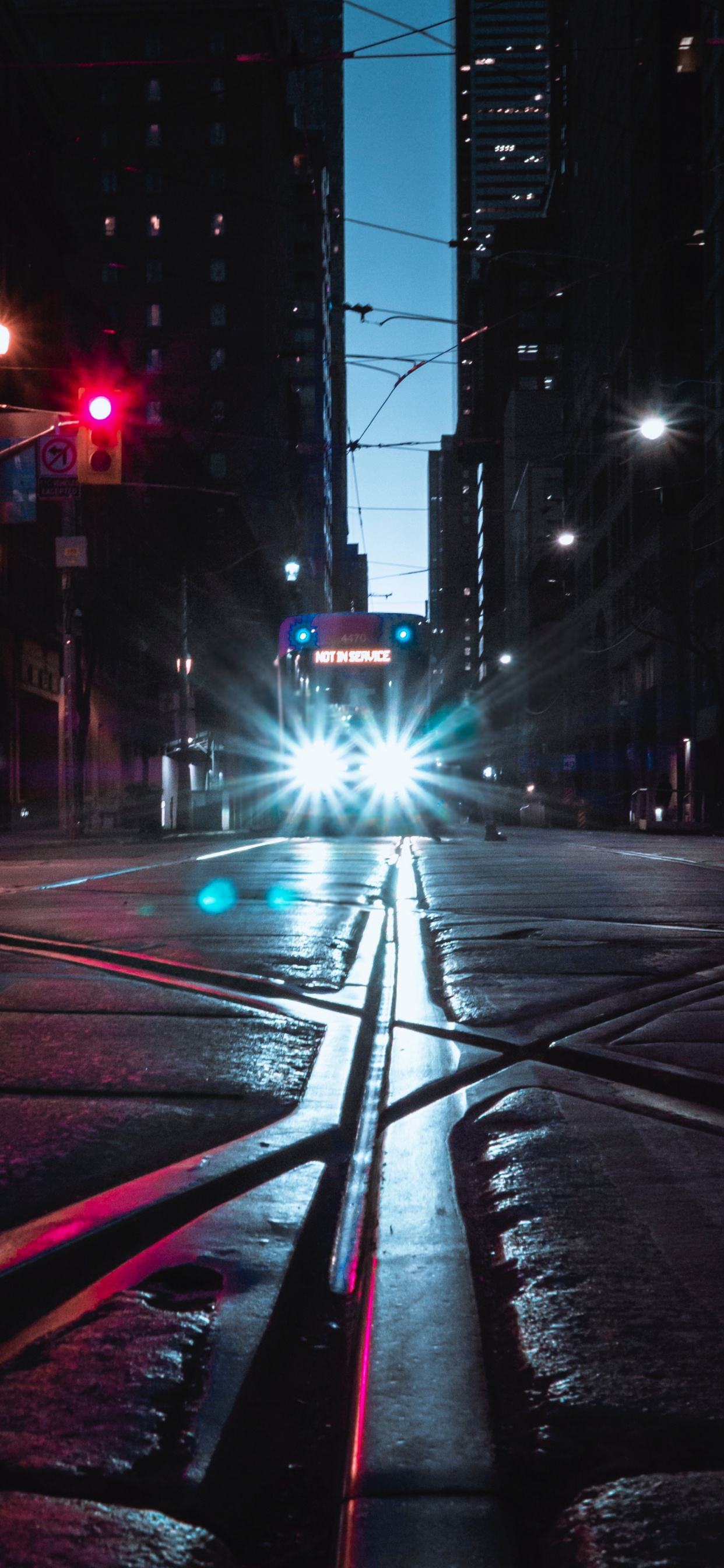 Cars on Road During Night Time. Wallpaper in 1242x2688 Resolution