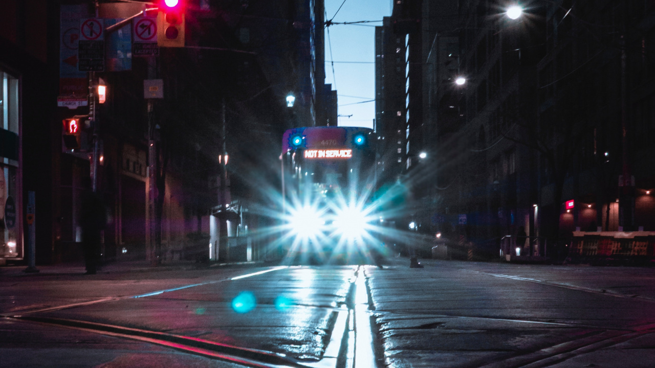 Cars on Road During Night Time. Wallpaper in 1280x720 Resolution