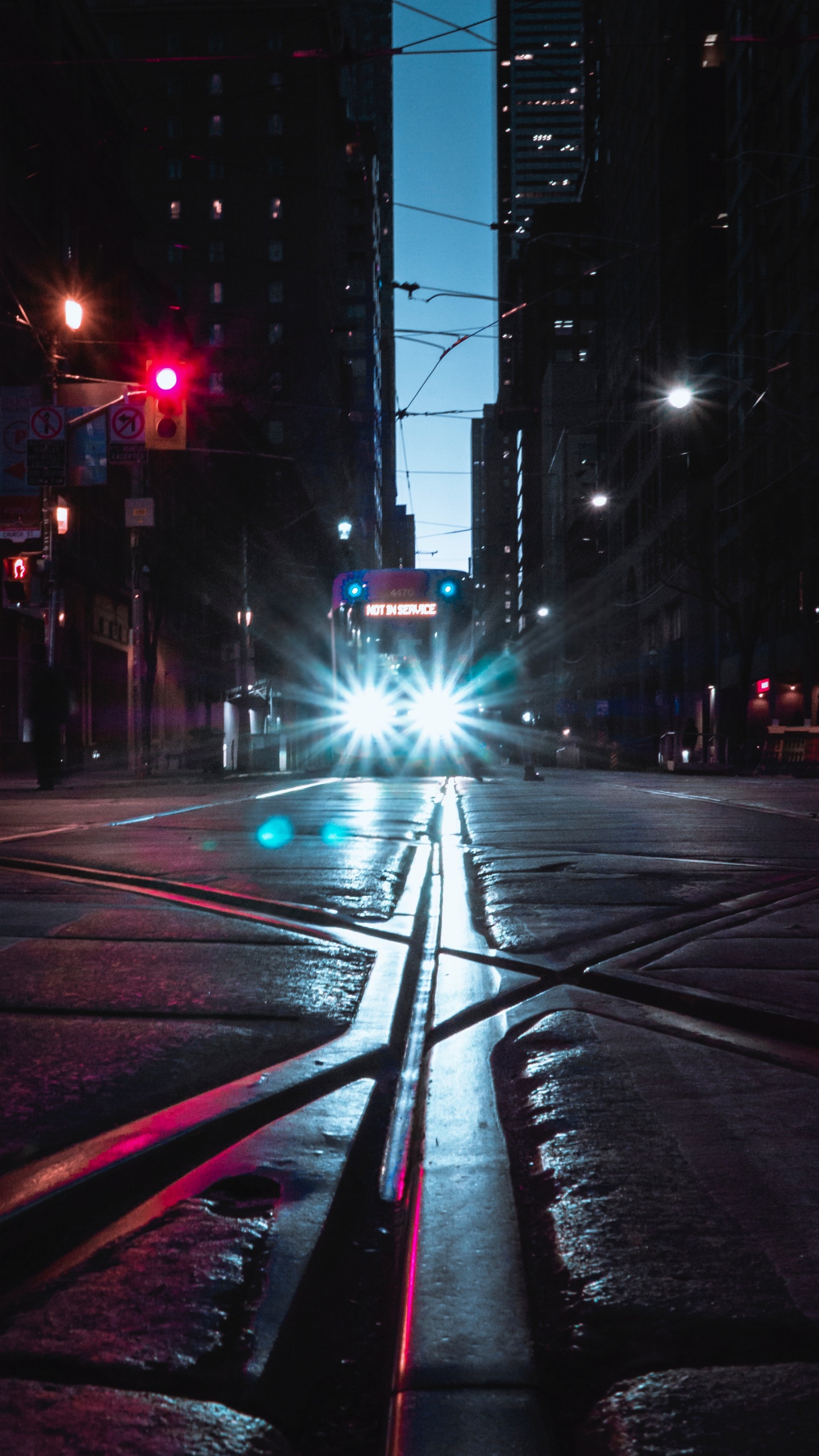 Cars on Road During Night Time. Wallpaper in 1440x2560 Resolution