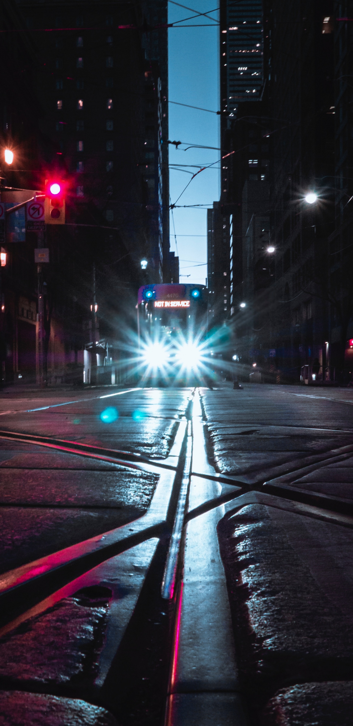 Cars on Road During Night Time. Wallpaper in 1440x2960 Resolution