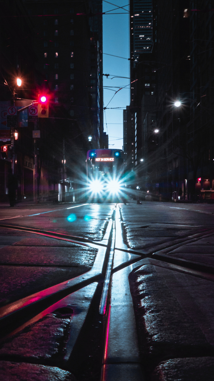 Cars on Road During Night Time. Wallpaper in 750x1334 Resolution