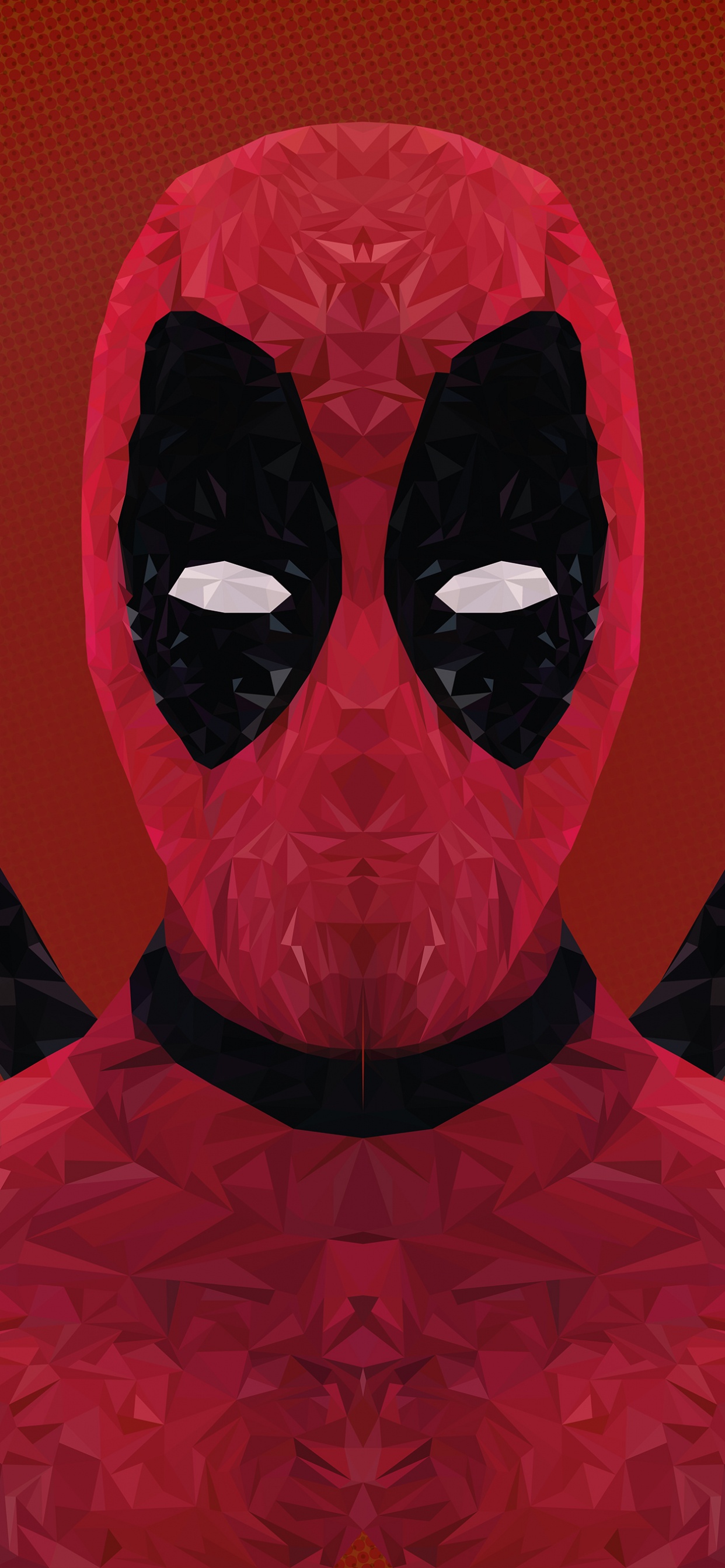 Illustration de Crâne Rouge et Noir. Wallpaper in 1242x2688 Resolution