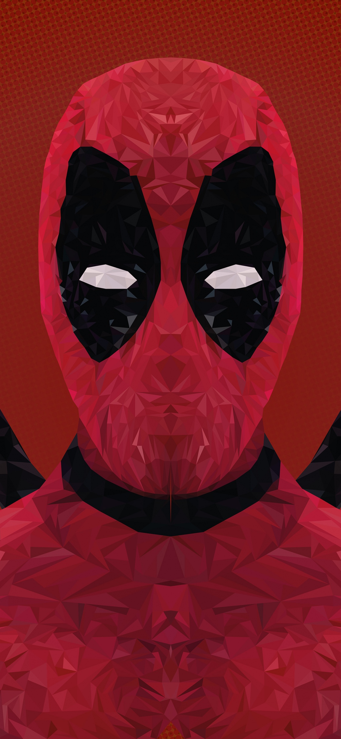 Rote Und Schwarze Schädelillustration. Wallpaper in 1125x2436 Resolution