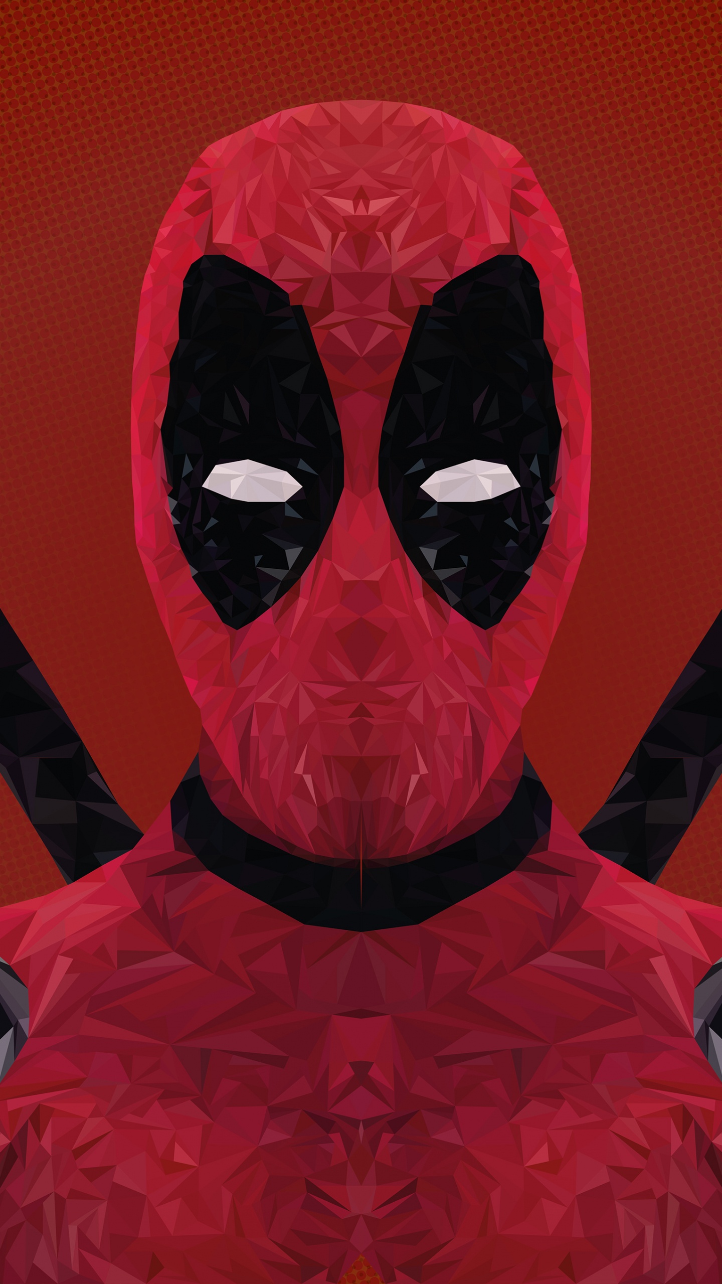 Rote Und Schwarze Schädelillustration. Wallpaper in 1440x2560 Resolution