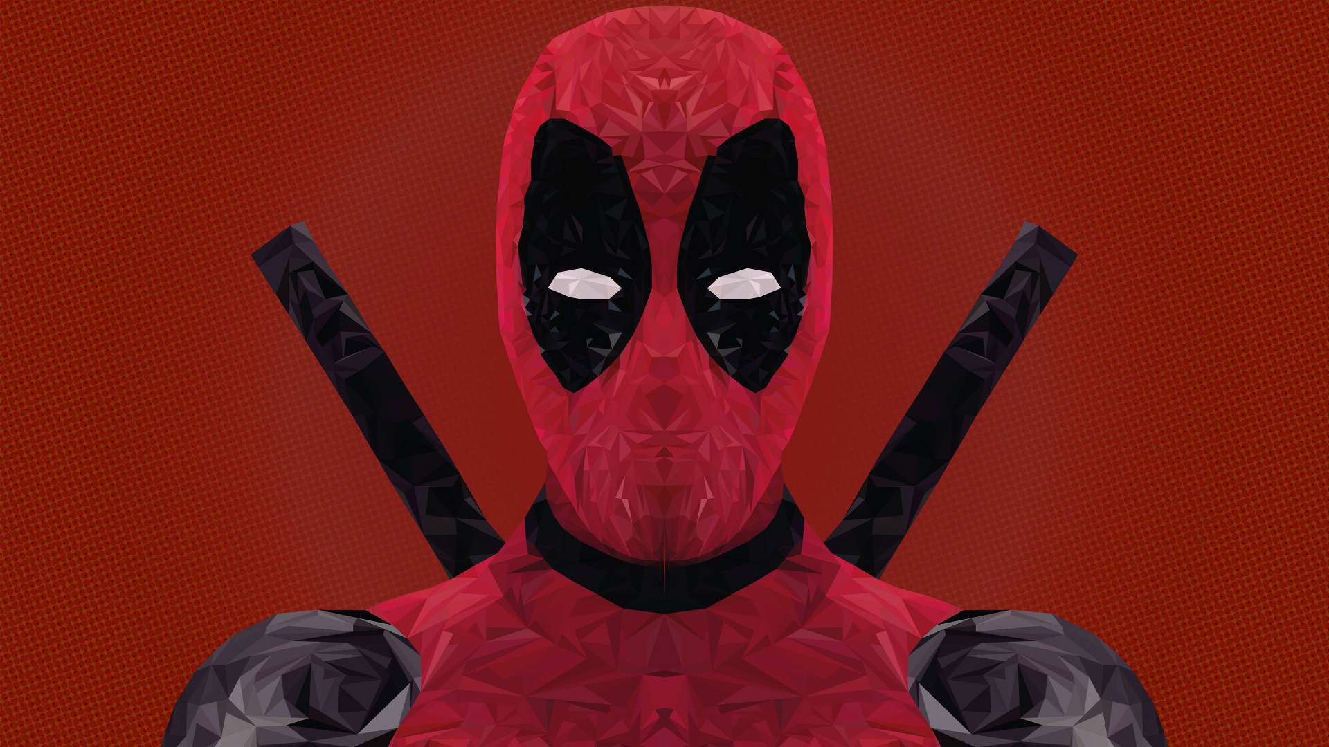 Ilustración de Calavera Roja y Negra. Wallpaper in 1920x1080 Resolution