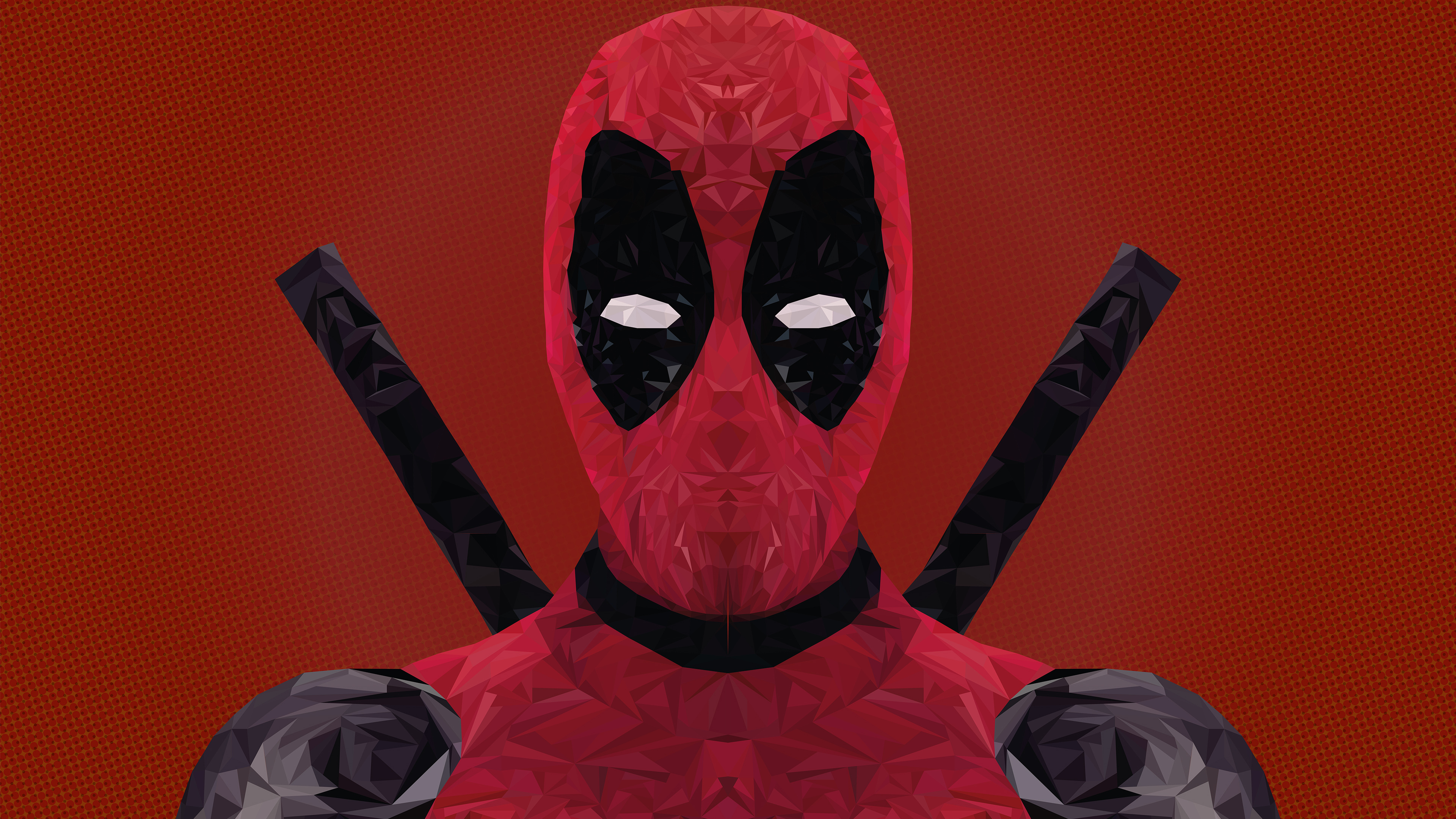 Ilustración de Calavera Roja y Negra. Wallpaper in 3840x2160 Resolution