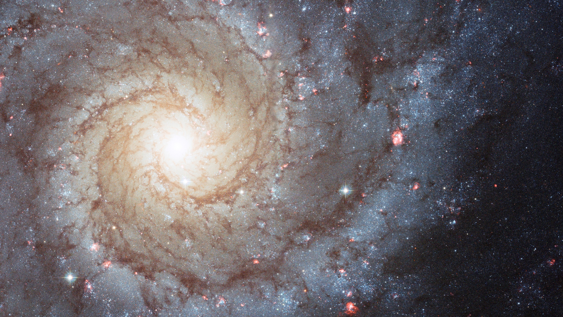 Messier 74, Spiral Galaxy, Galaxy, Astronomy, Nebula. Wallpaper in 1920x1080 Resolution