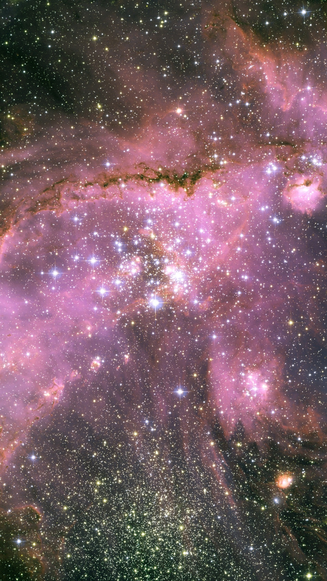 NGC346, Estrella, Universo, Pequeña Nube de Magallanes, Galaxia. Wallpaper in 1080x1920 Resolution